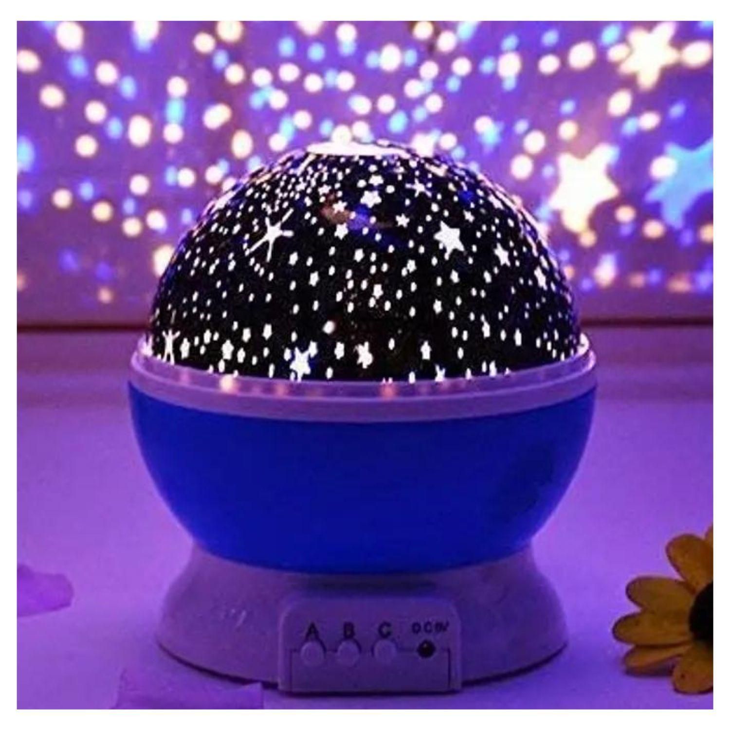 LAMPARA ESTRELLAS PROYECTOR  ESPANTACUCO LED MORADO MX31-2