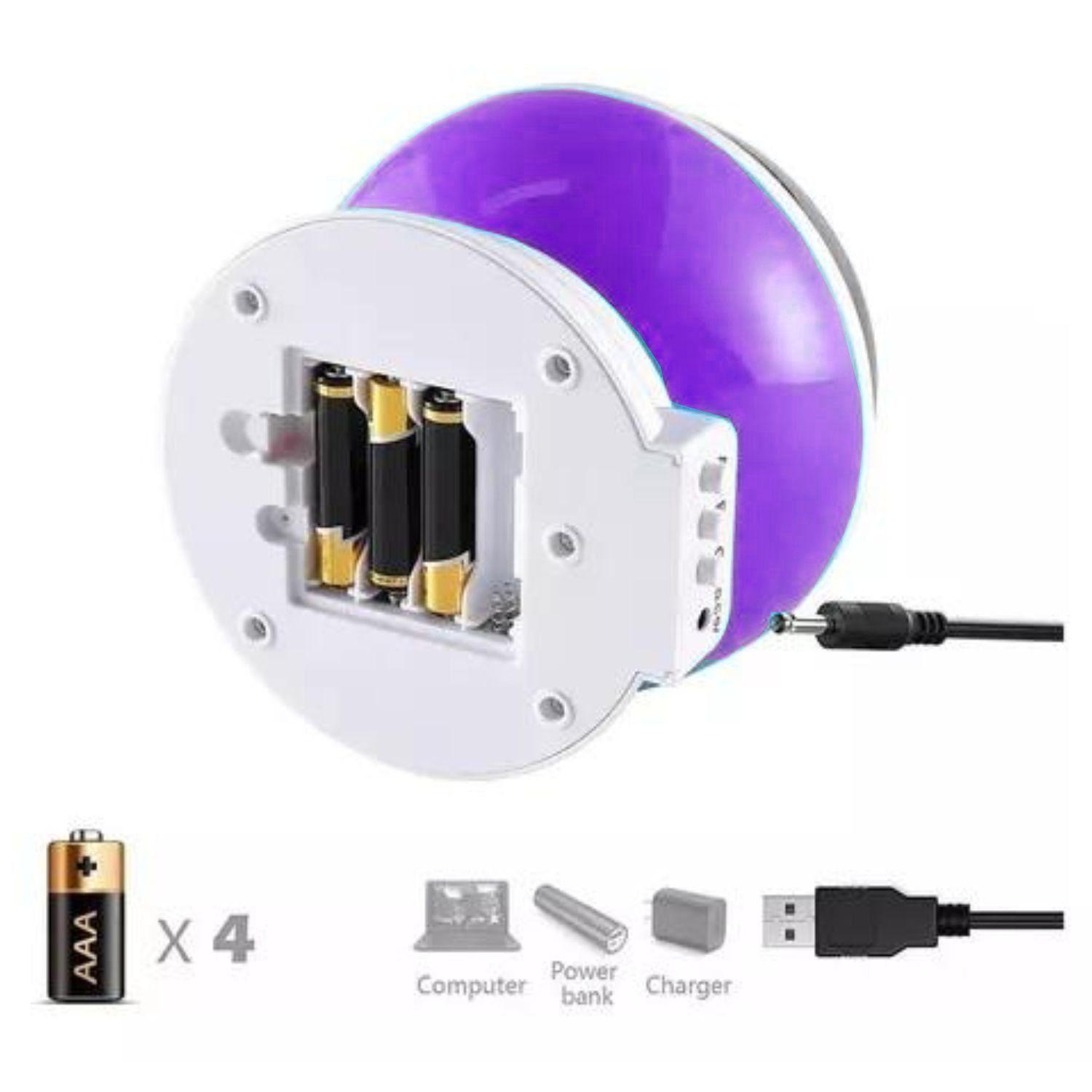 LAMPARA ESTRELLAS PROYECTOR  ESPANTACUCO LED MORADO MX31-3