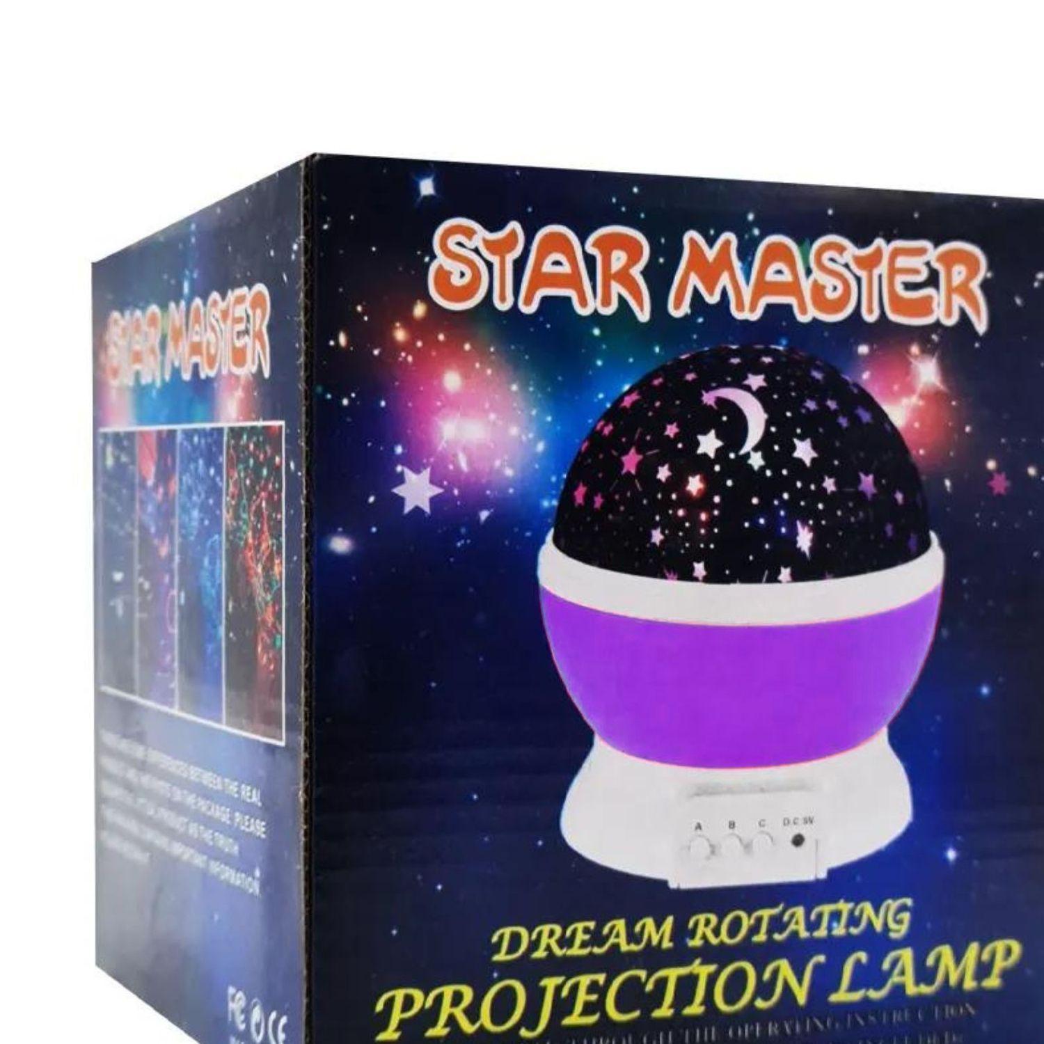 LAMPARA ESTRELLAS PROYECTOR  ESPANTACUCO LED MORADO MX31-4