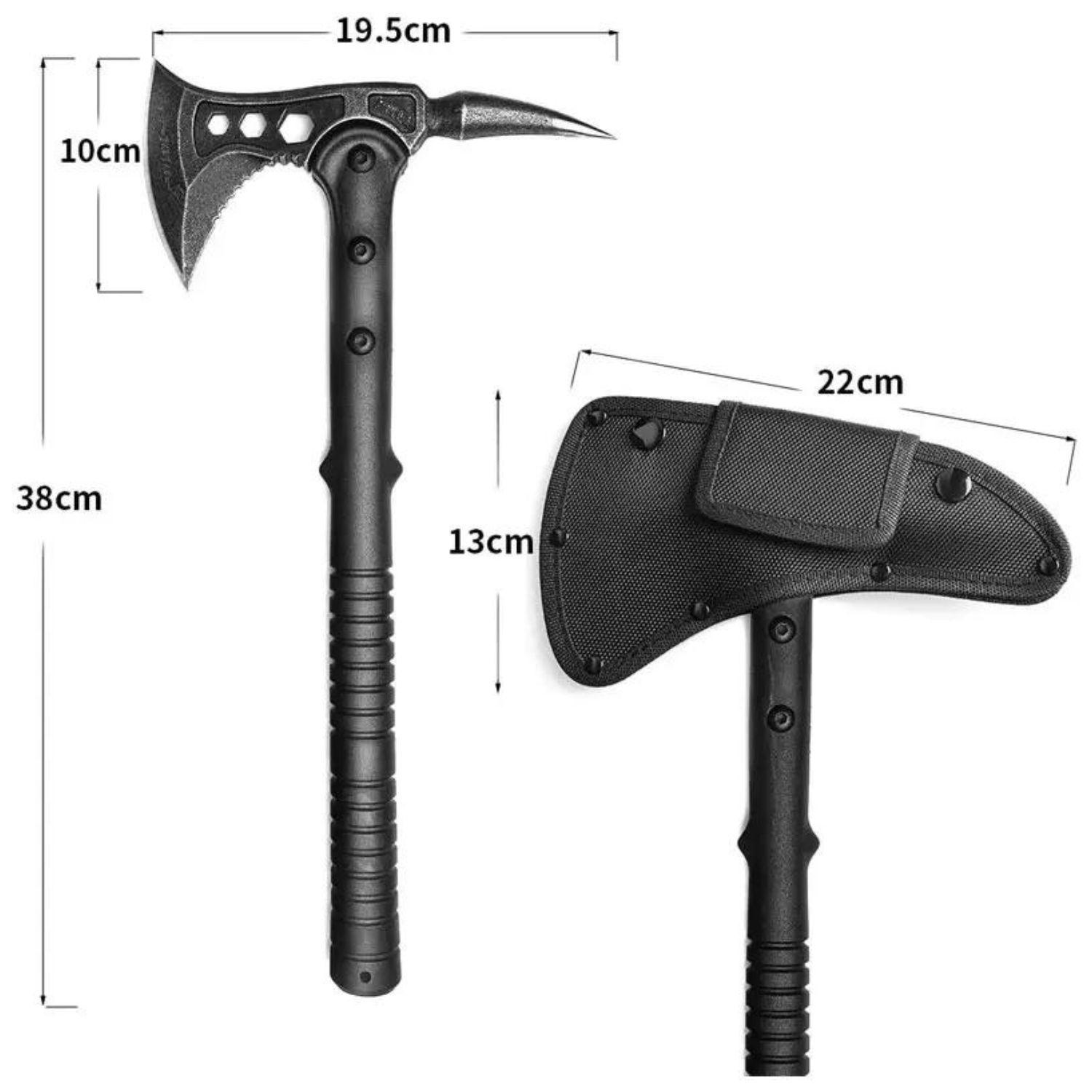  HACHA TOMAHAWK BACK CON PUNTA y FUNDA AC59-1