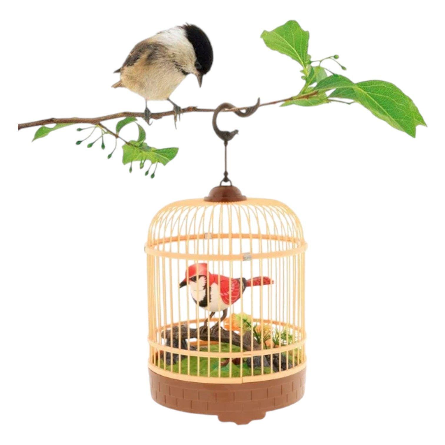 Pajaro electronico canta y movimiento sonido decoracion NC06-6