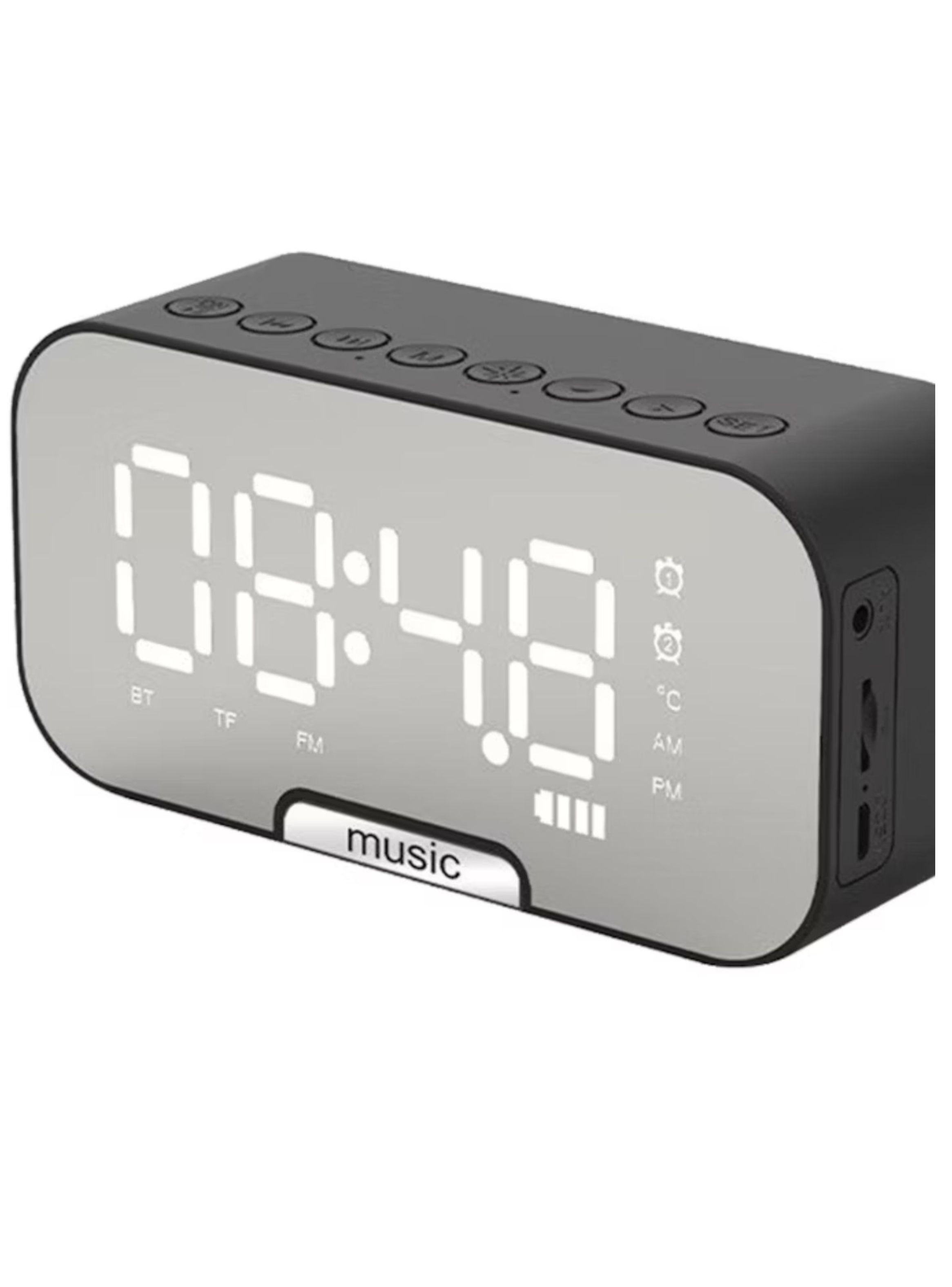 Reloj Digital Espejo Parlante Despertador Recargable Mx82-0