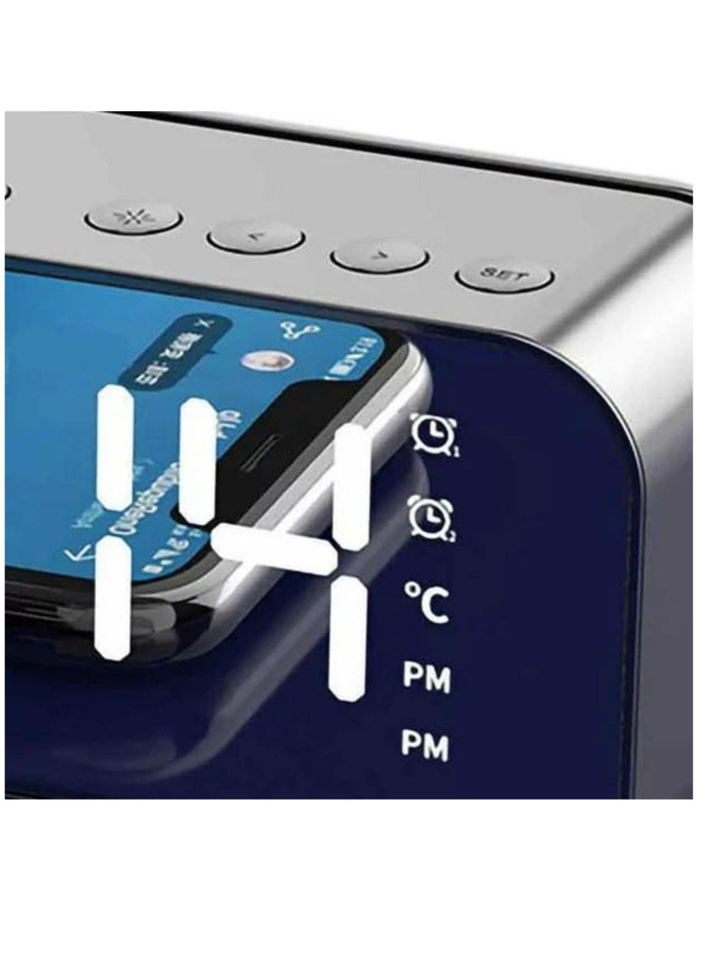 Reloj Digital Espejo Parlante Despertador Recargable Mx82-2