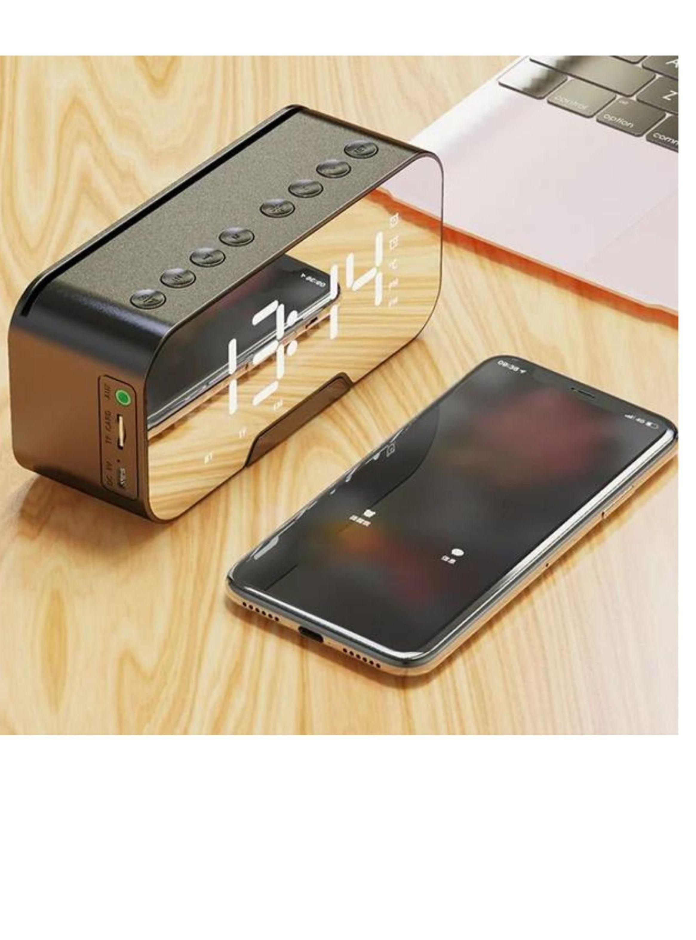 Reloj Digital Espejo Parlante Despertador Recargable Mx82-5