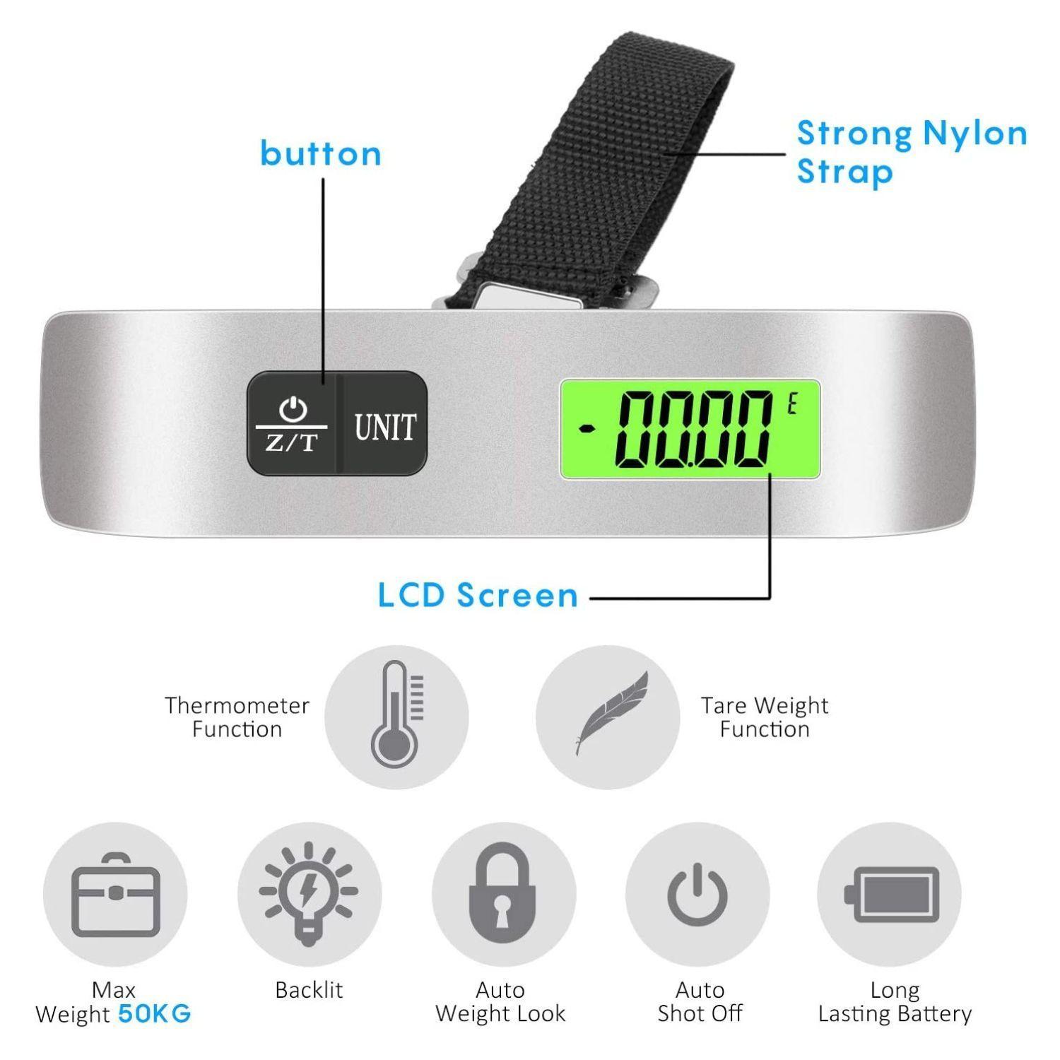 PESA EQUIPAJE DIGITAL DE VIAJE MALETAS BOLSOS AA17-3