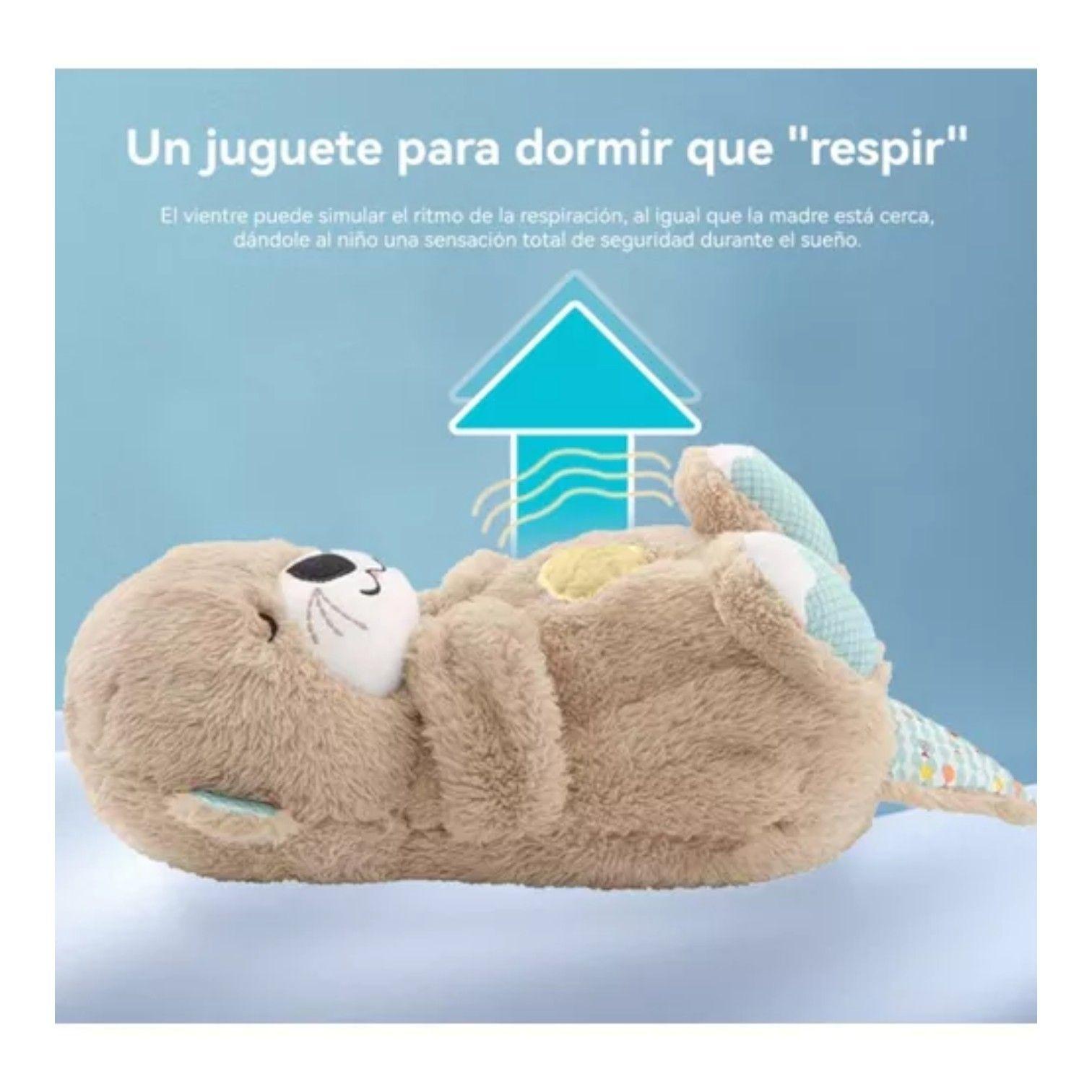 NUTRIA ANTI ESTRÉS RESPIRA PELUCHE SONIDO ILUMINACIÓN NC44-6