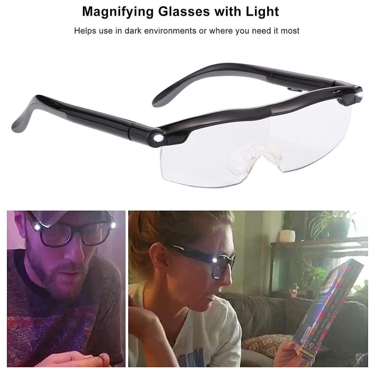 Lentes Lupa Luz Led Anti Luz Azul 160% Recargable Na89-5