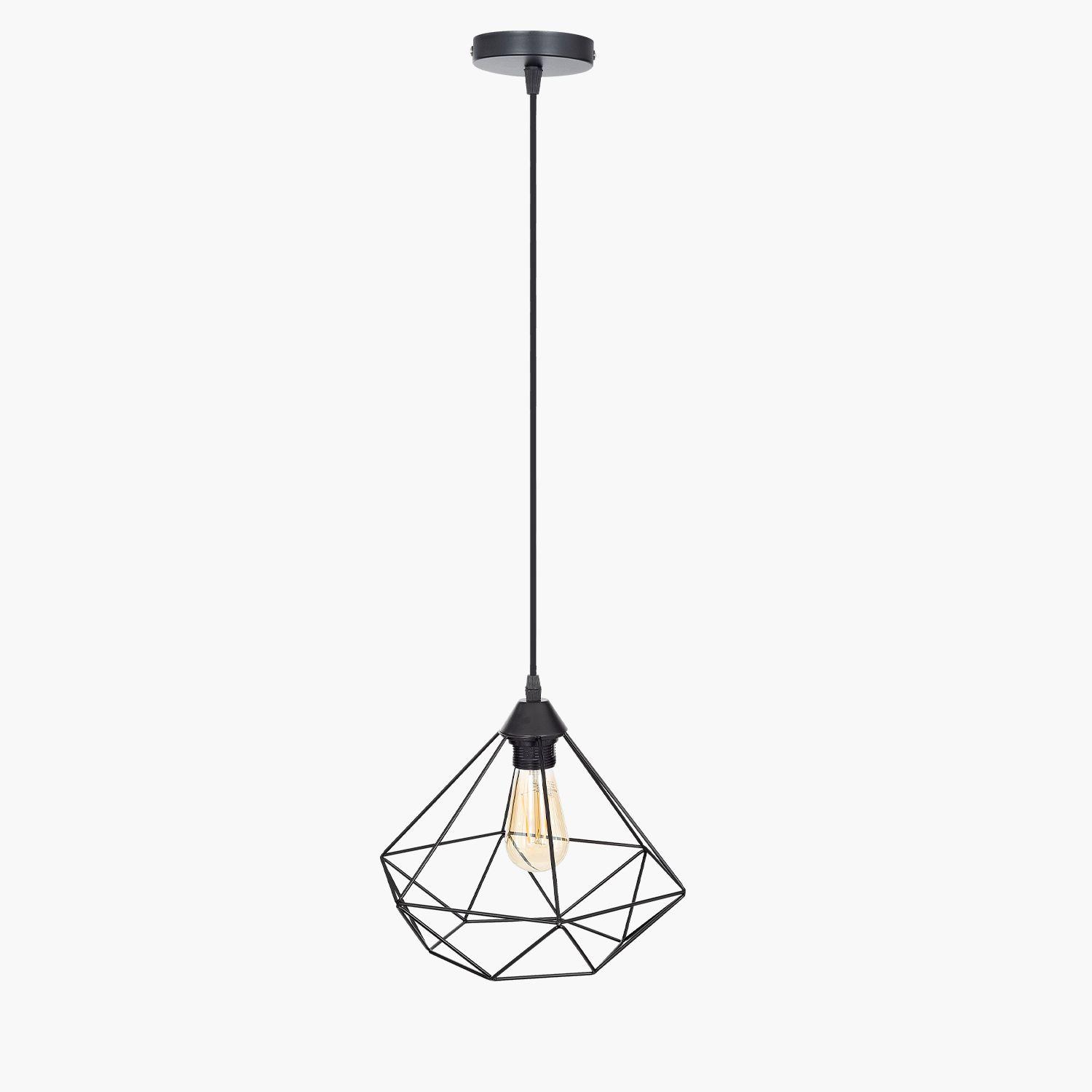 Lampara De colgar Lourdes Negro-0