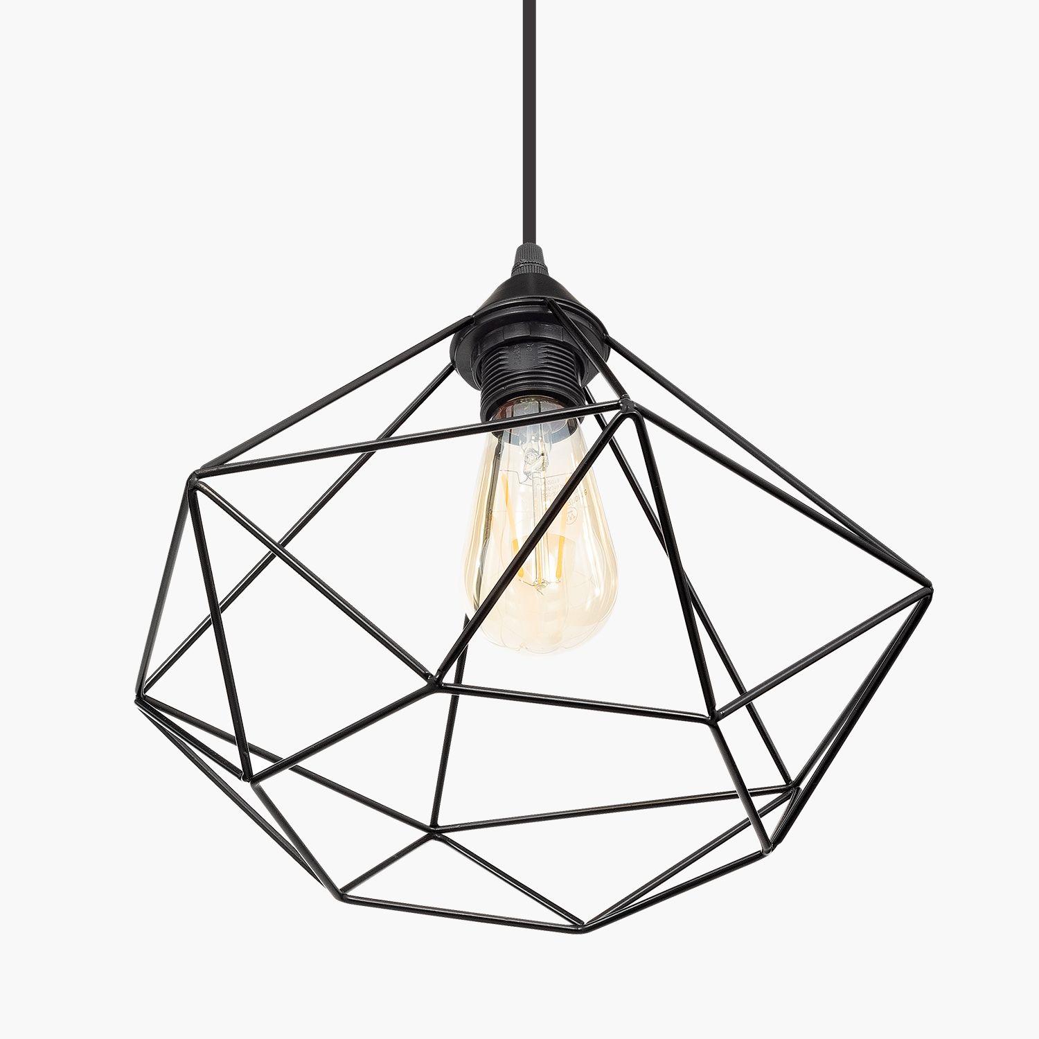 Lampara De colgar Lourdes Negro-2