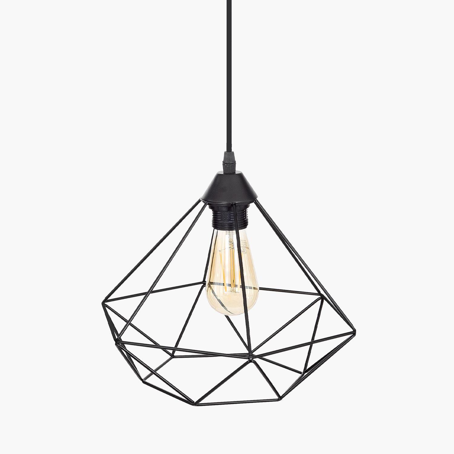 Lampara De colgar Lourdes Negro-3