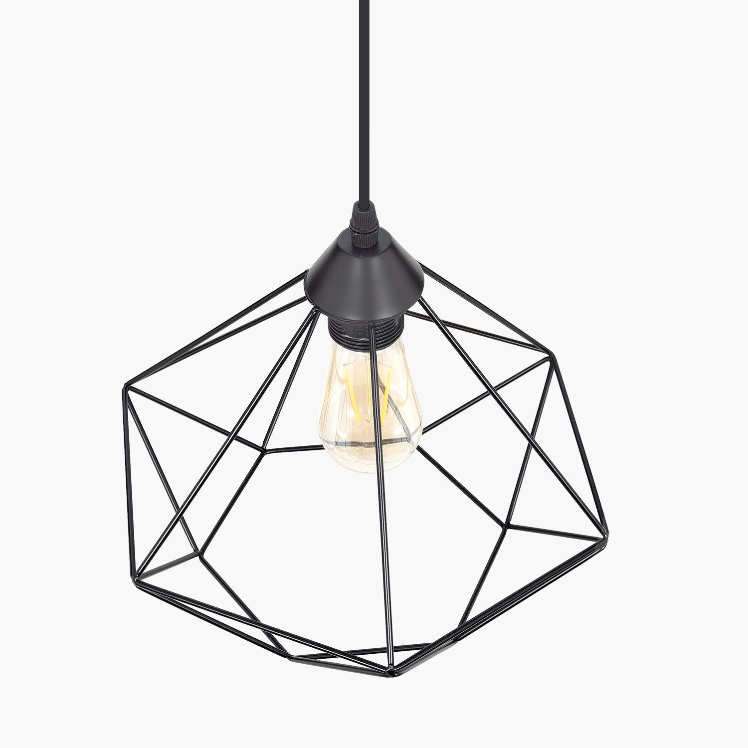 Lampara De colgar Lourdes Negro-4