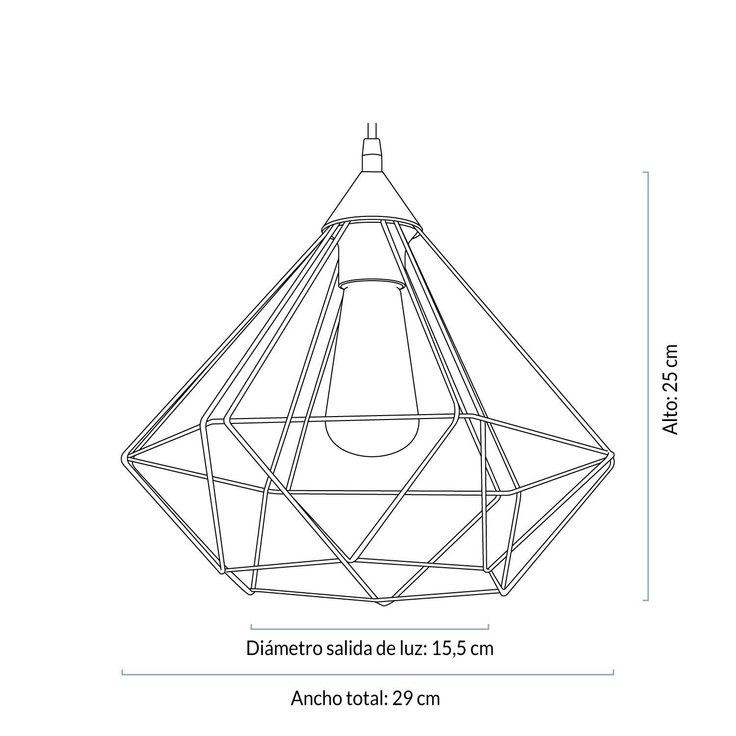 Lampara De colgar Lourdes Negro-5