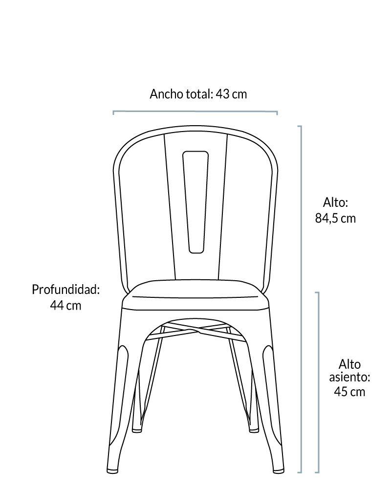 Silla Tolix Réplica Celeste-5