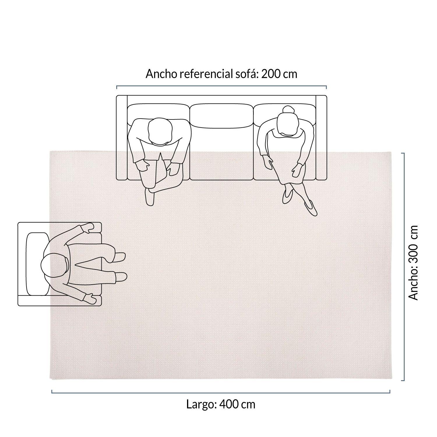 Alfombra Lana Kahli 300x400 Blanco-3