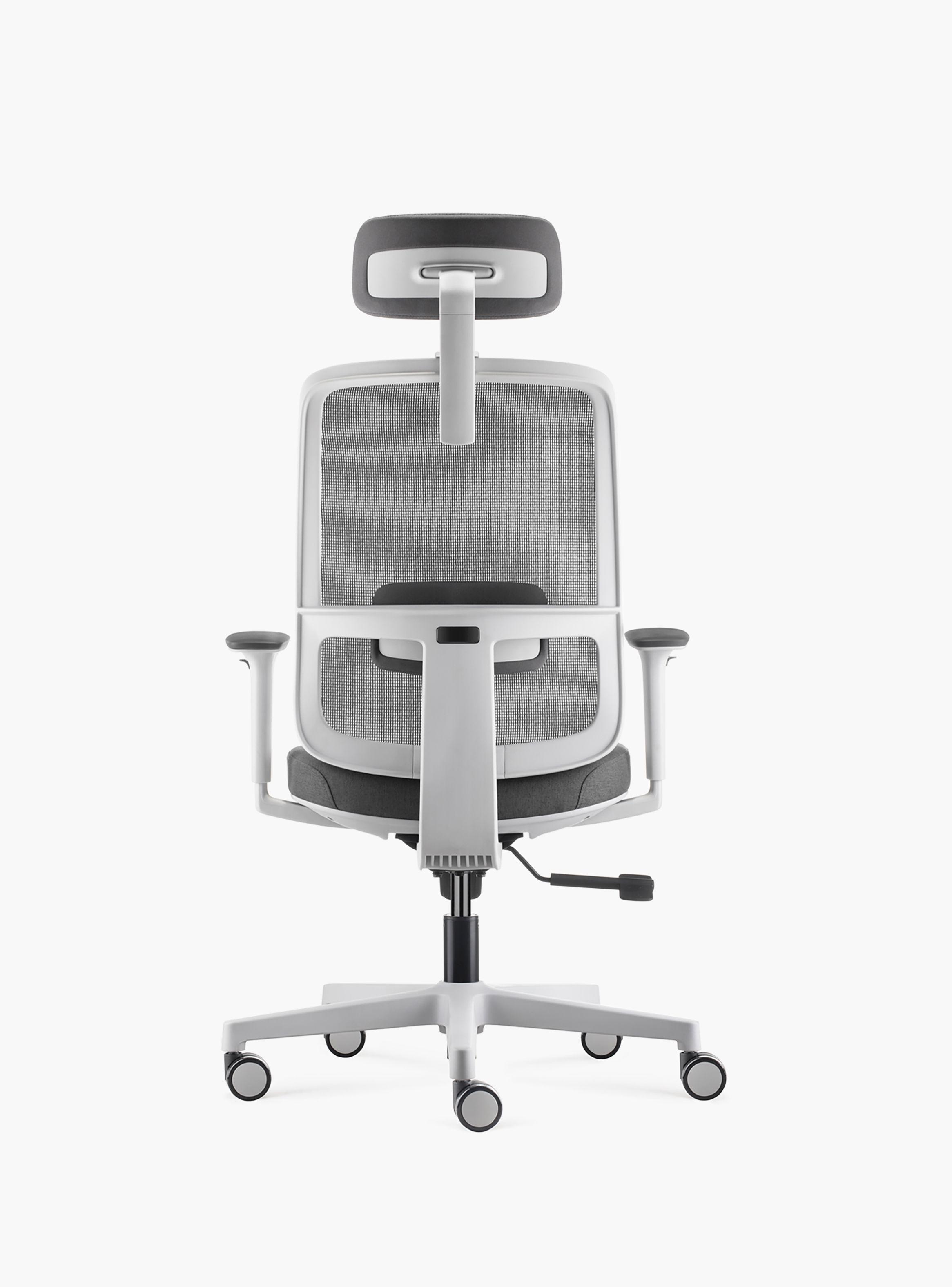 Silla Oficina Lotto con cabecero Gris Claro-2