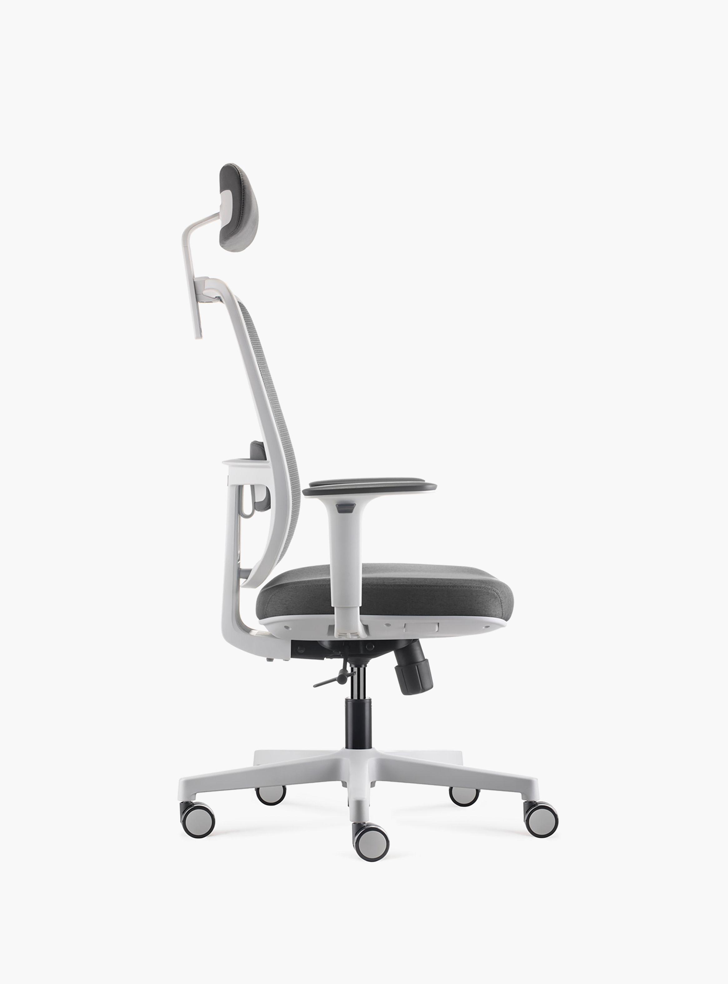 Silla Oficina Lotto con cabecero Gris Claro-4