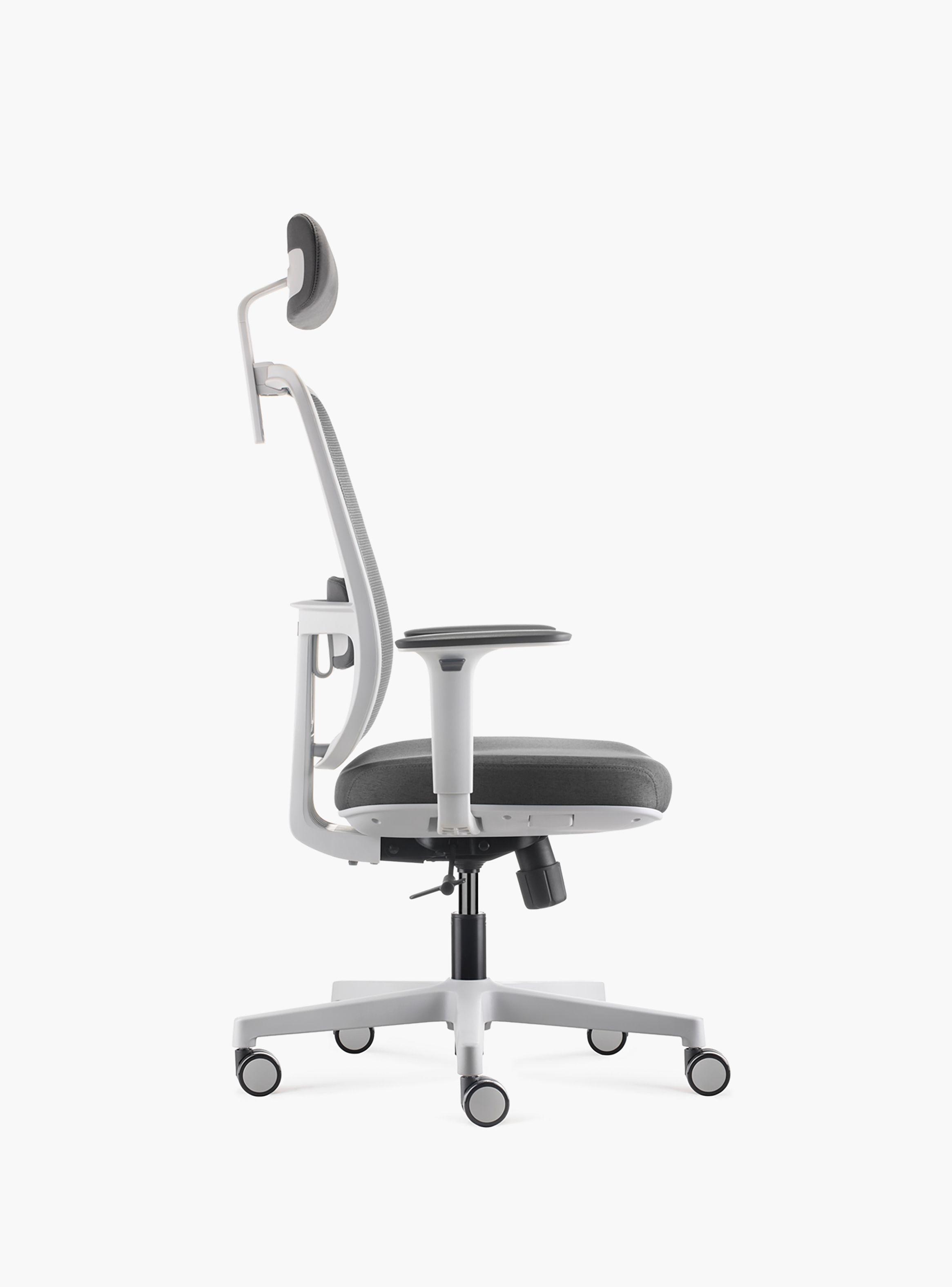 Silla Oficina Lotto con cabecero Gris Claro-4
