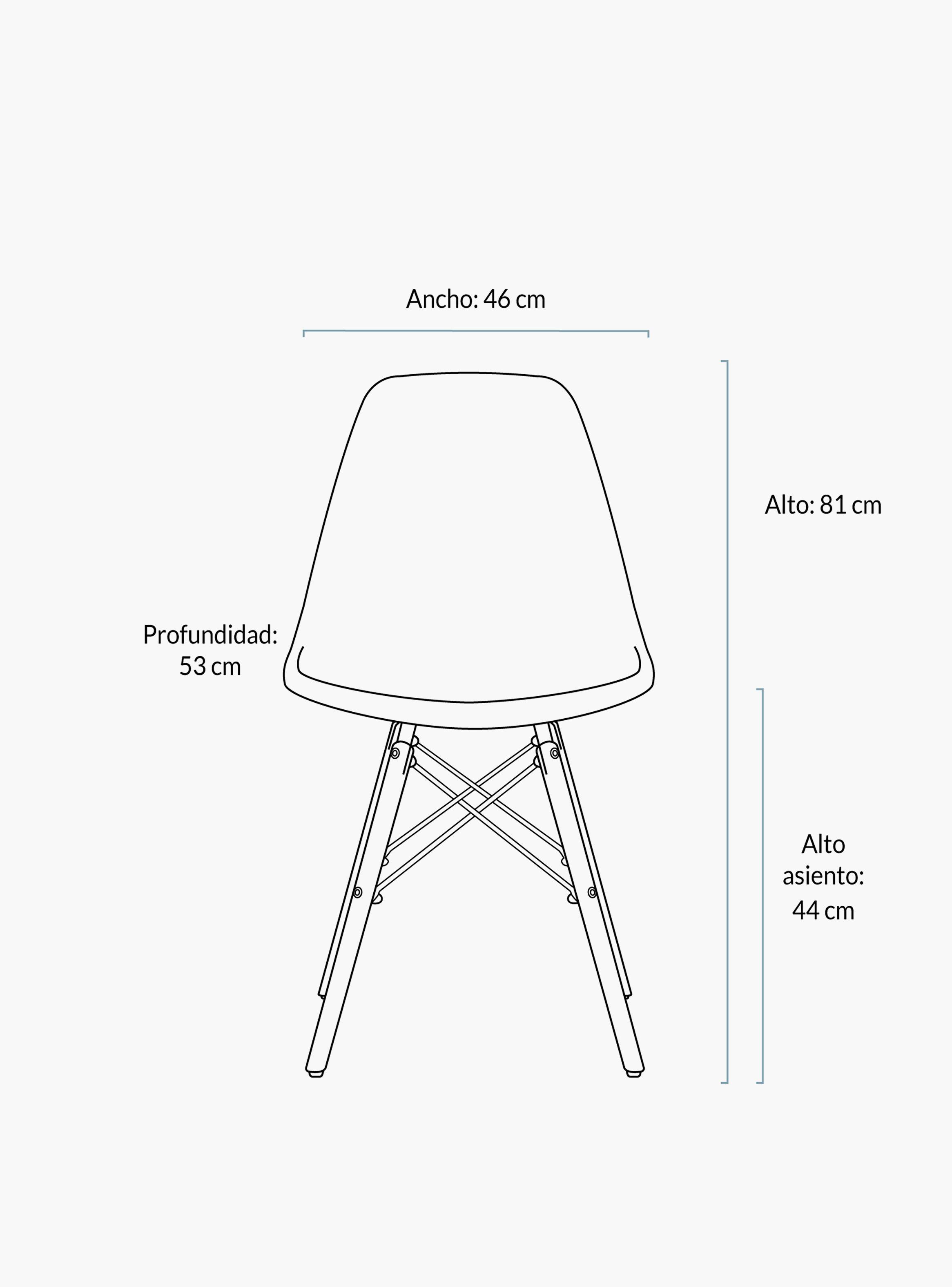 Pack 4 Sillas Comedor Eames DSW Menta-5