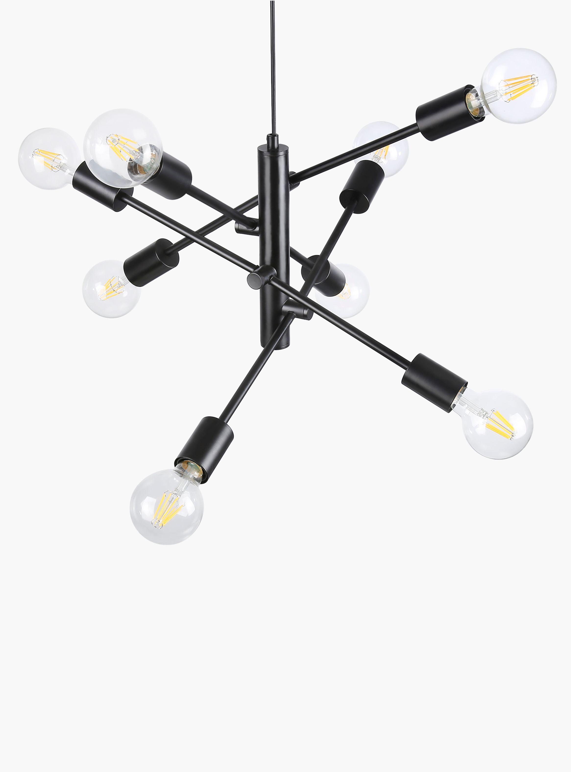 Lámpara de Colgar Amber Negro-4