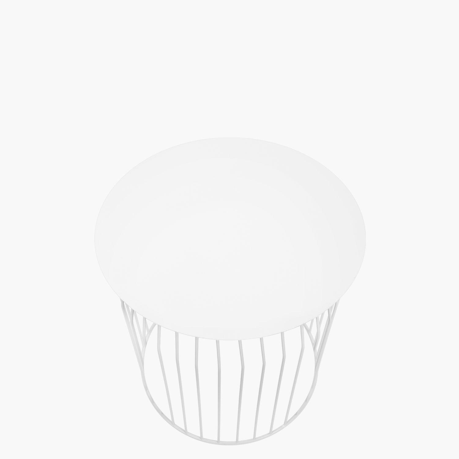 Mesa Lateral Wire DIAM 48 Blanco-2