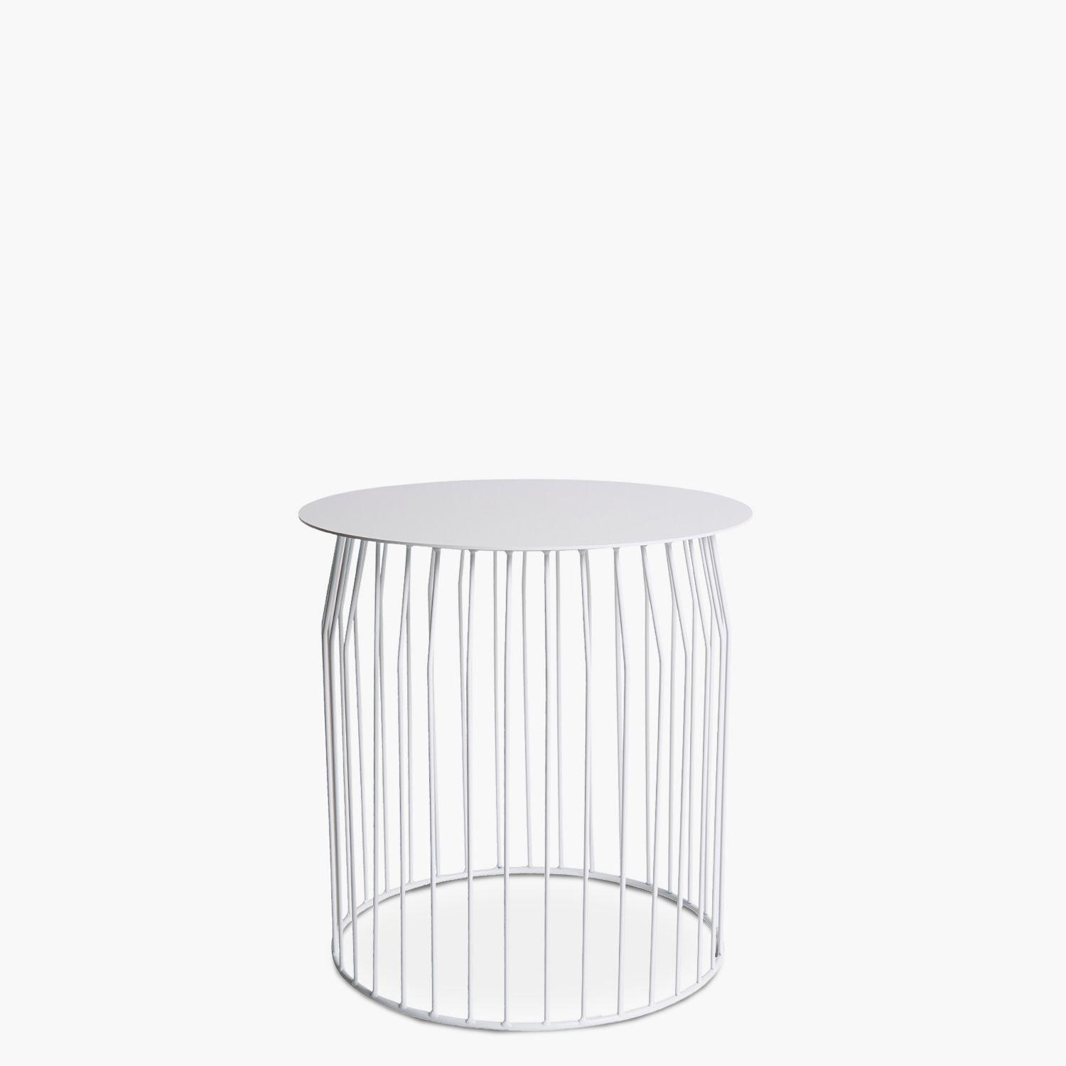 Mesa Lateral Wire DIAM 48 Blanco-0