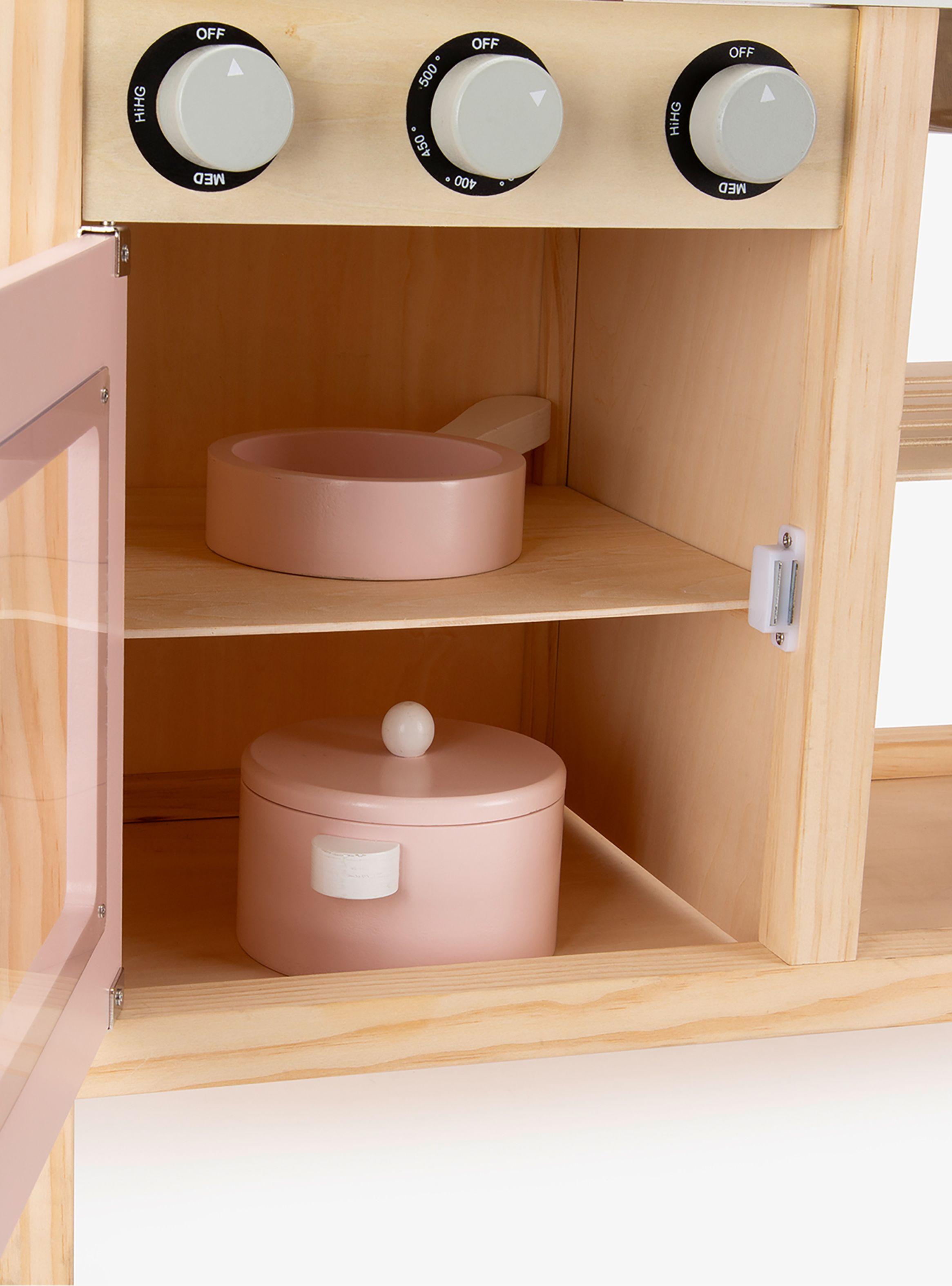 Cocina Infantil de Madera Maia Rosado-4