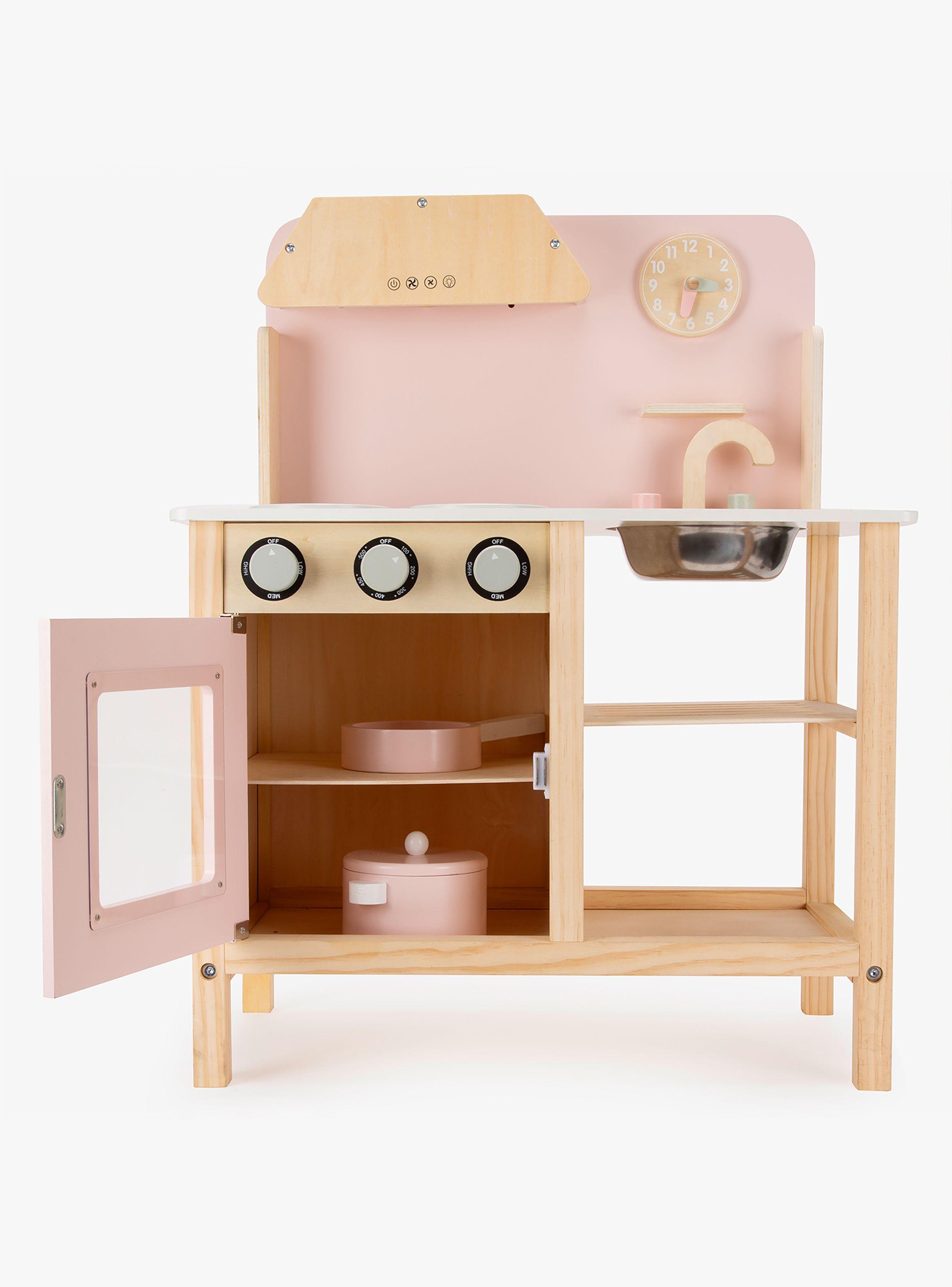 Cocina Infantil de Madera Maia Rosado-5