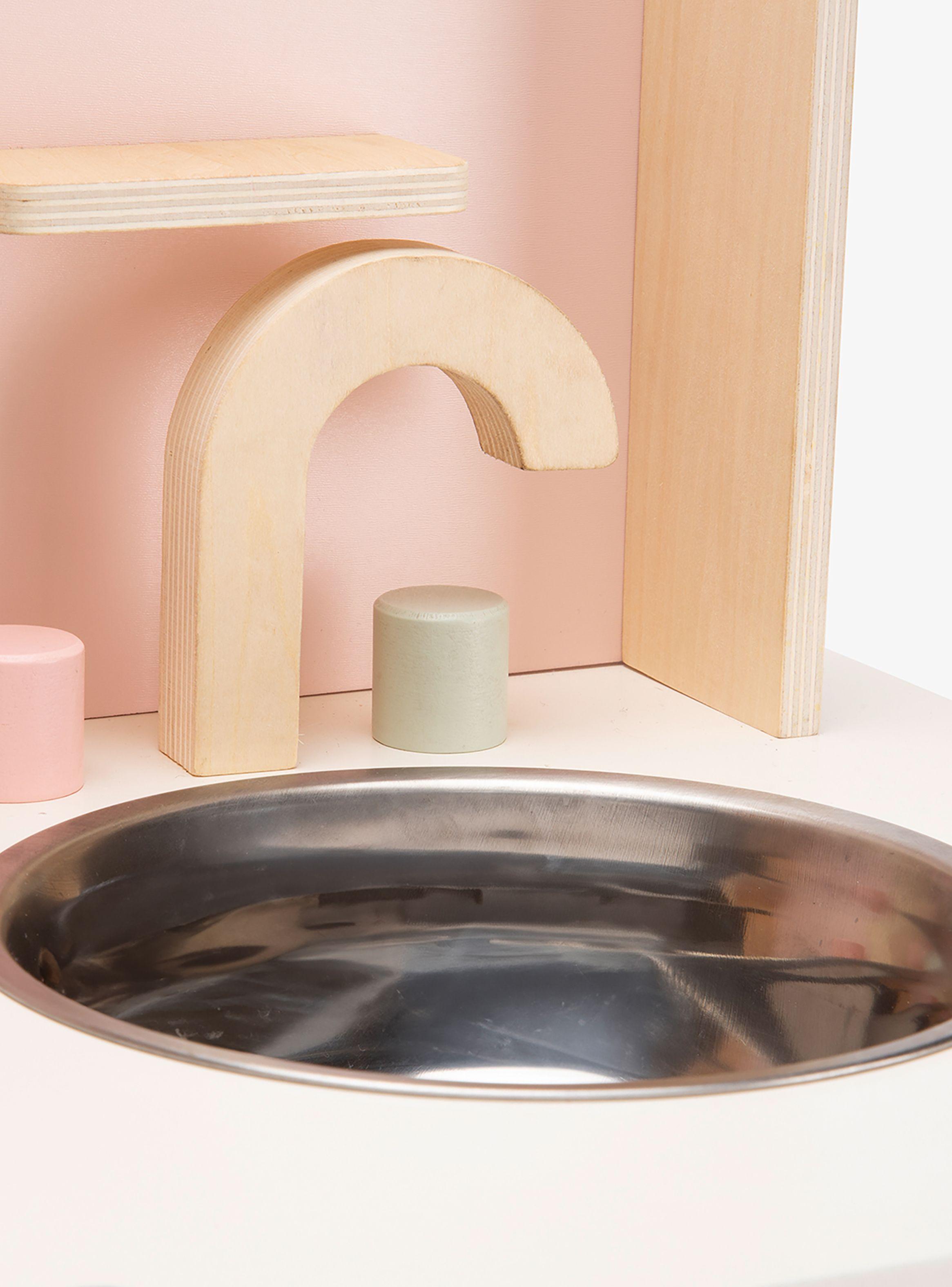 Cocina Infantil de Madera Maia Rosado-9