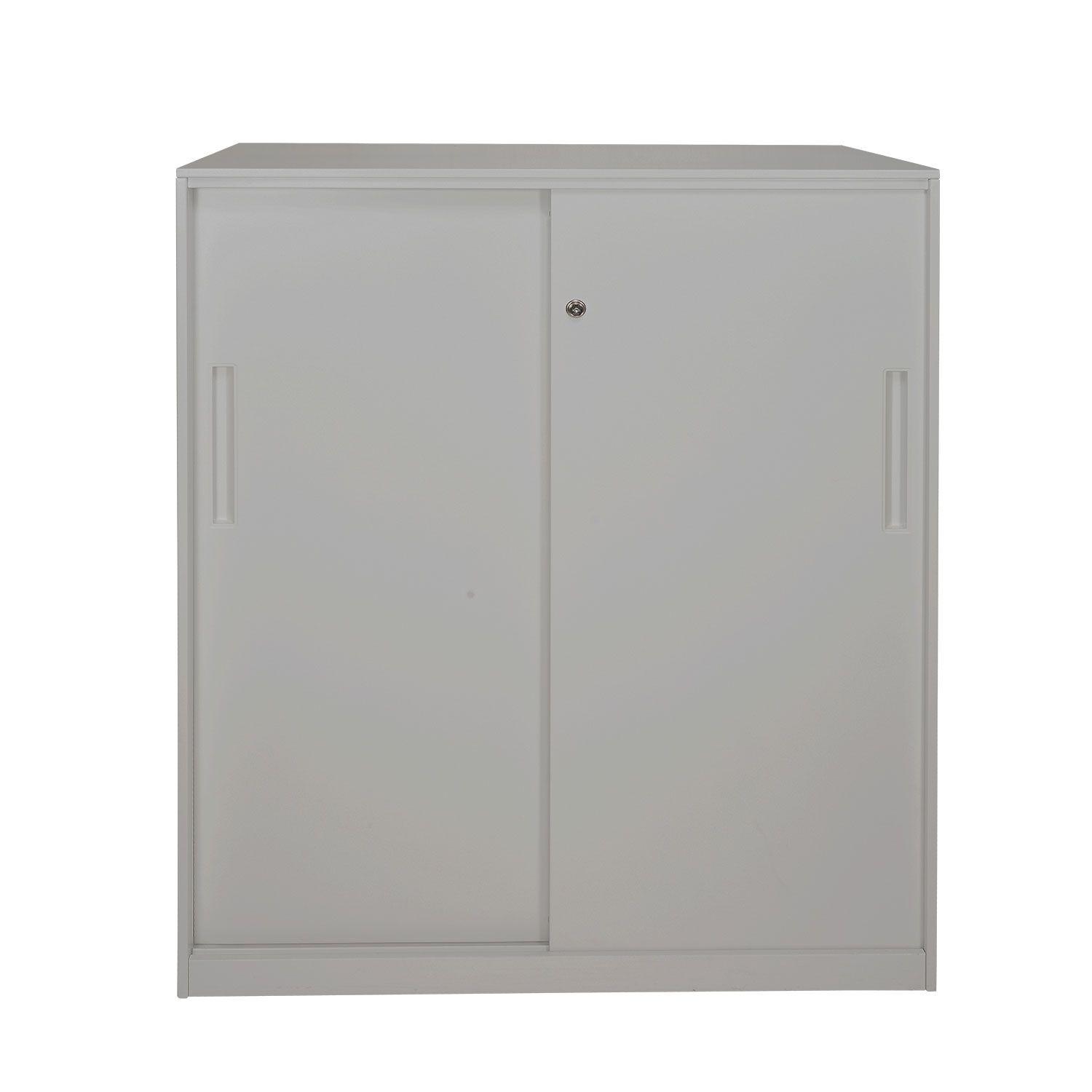 Gabinete Oficina Alto Metálico Con puertas Blanco-5