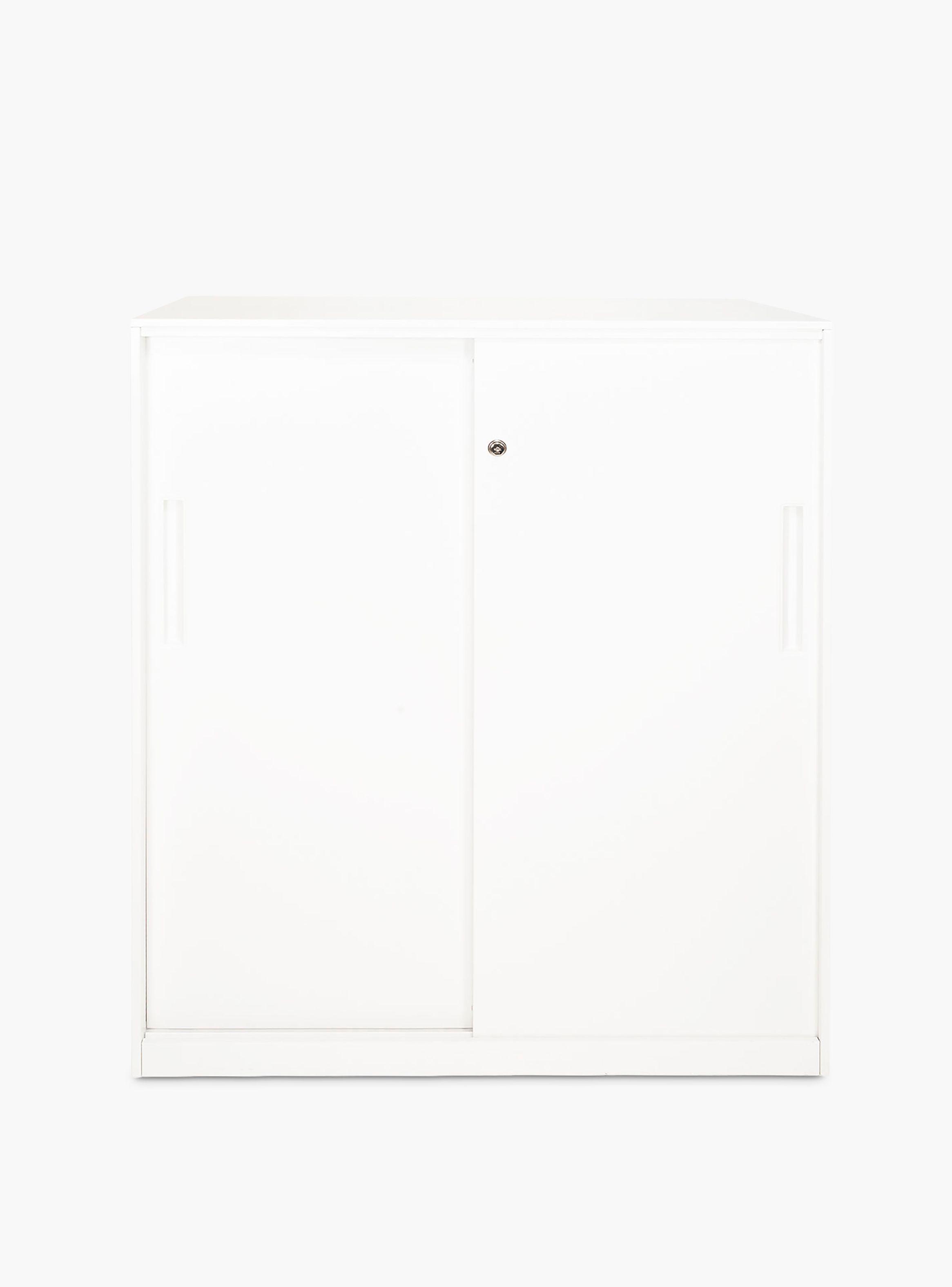 Gabinete Oficina Alto Metálico Con puertas Blanco-0