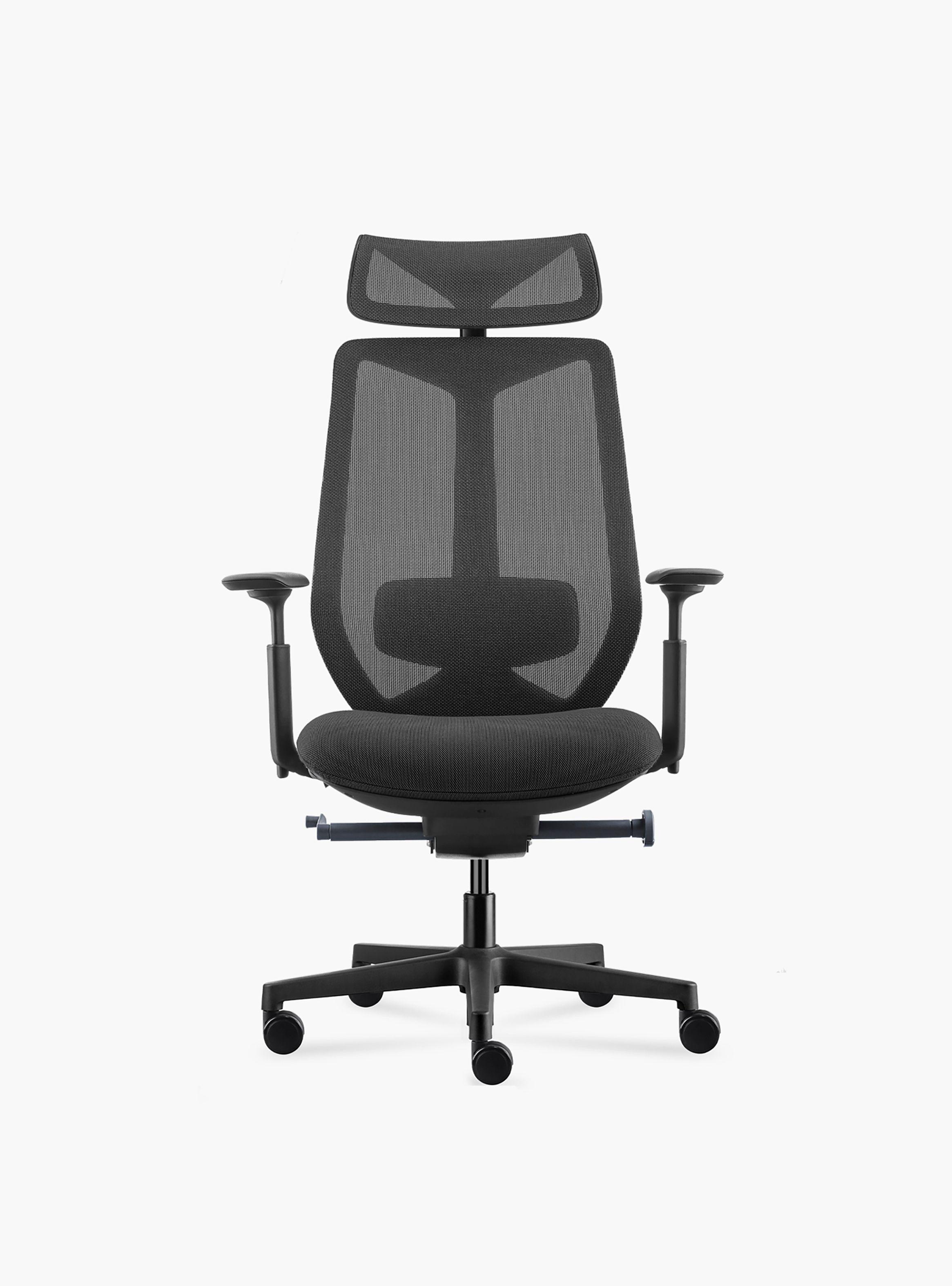 Silla Oficina Eve con cabecero Negro-0