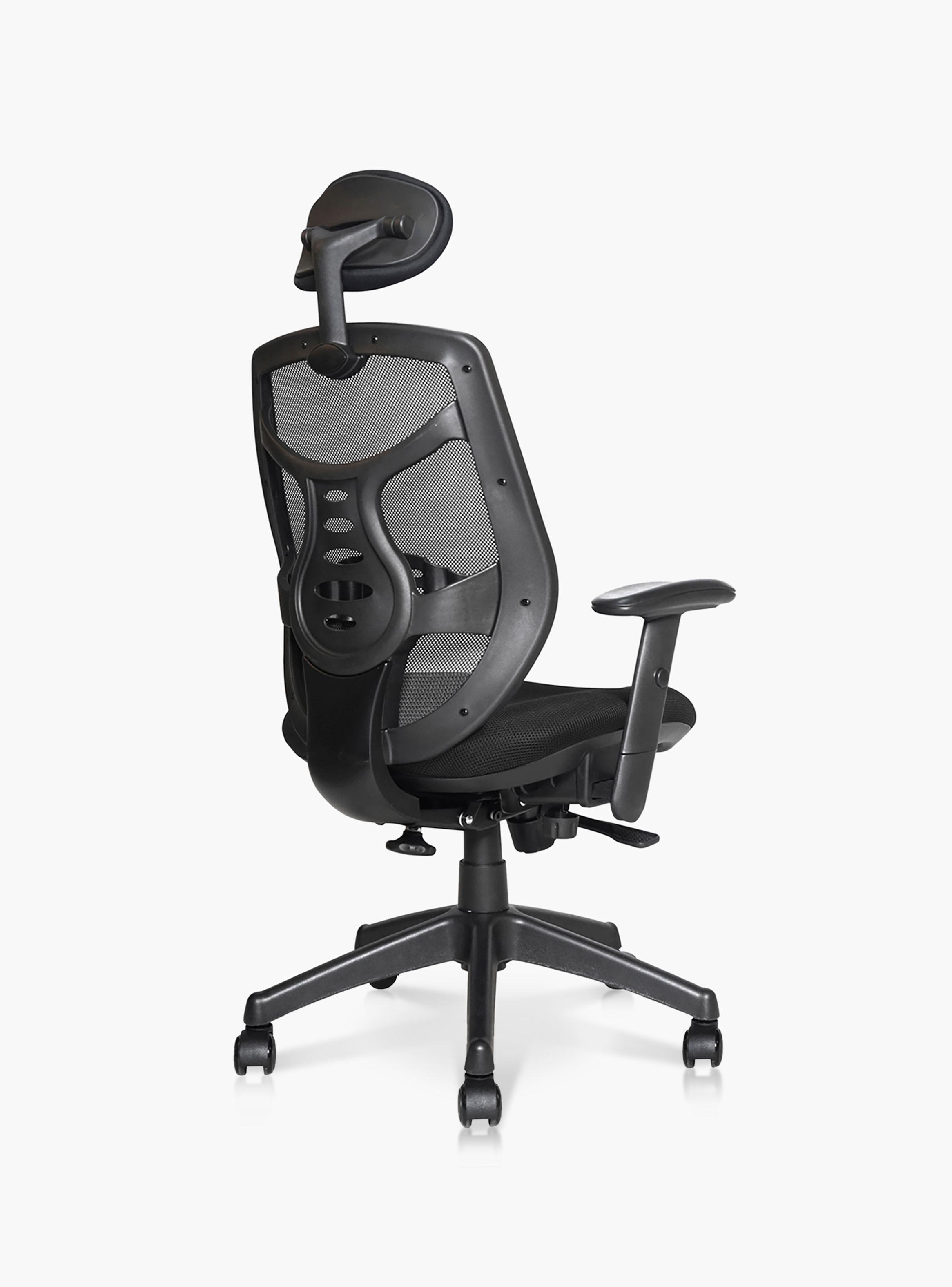 Silla Oficina Identity Base Nylon c/cabecero Negro-2