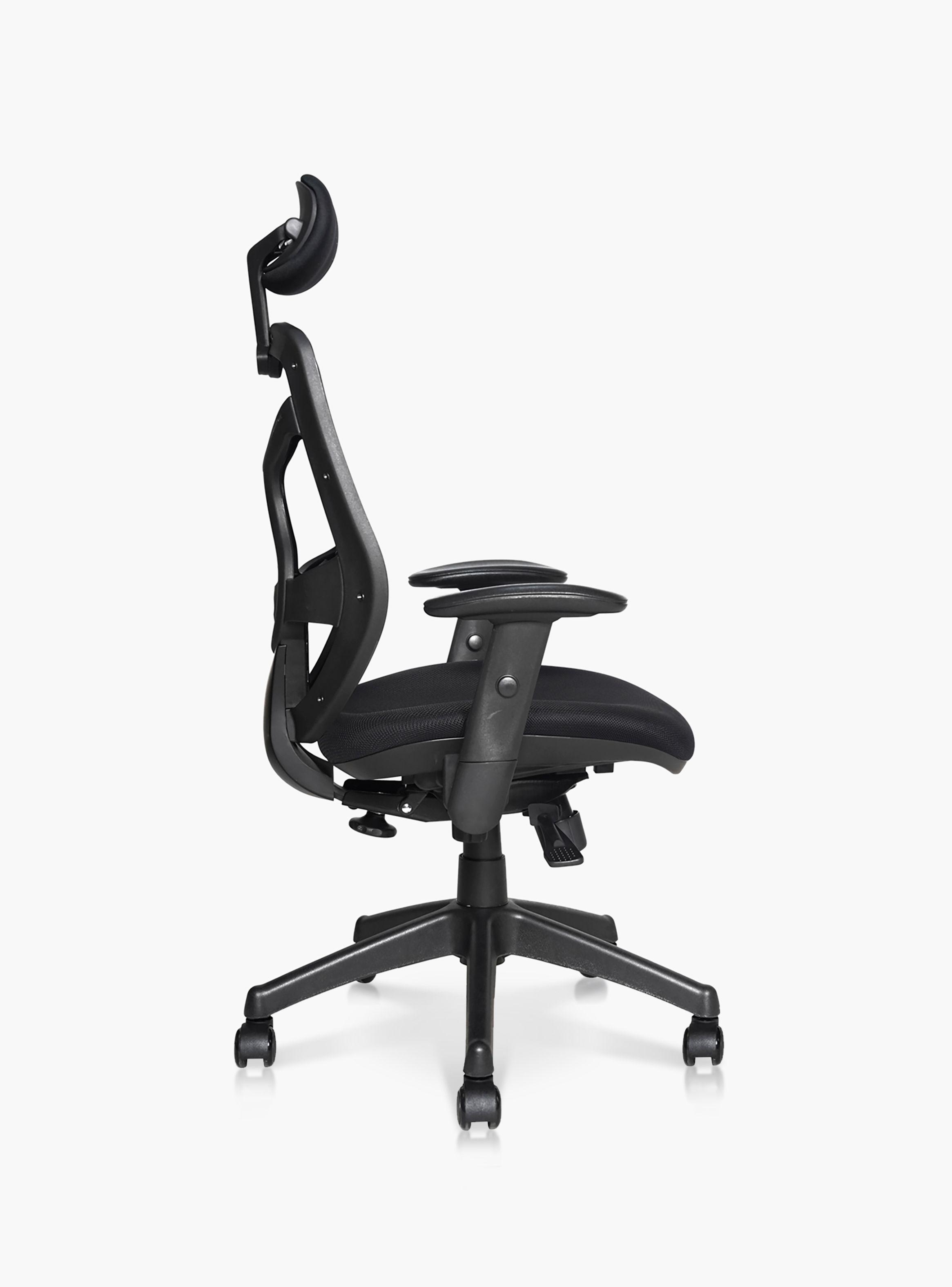 Silla Oficina Identity Base Nylon c/cabecero Negro-3