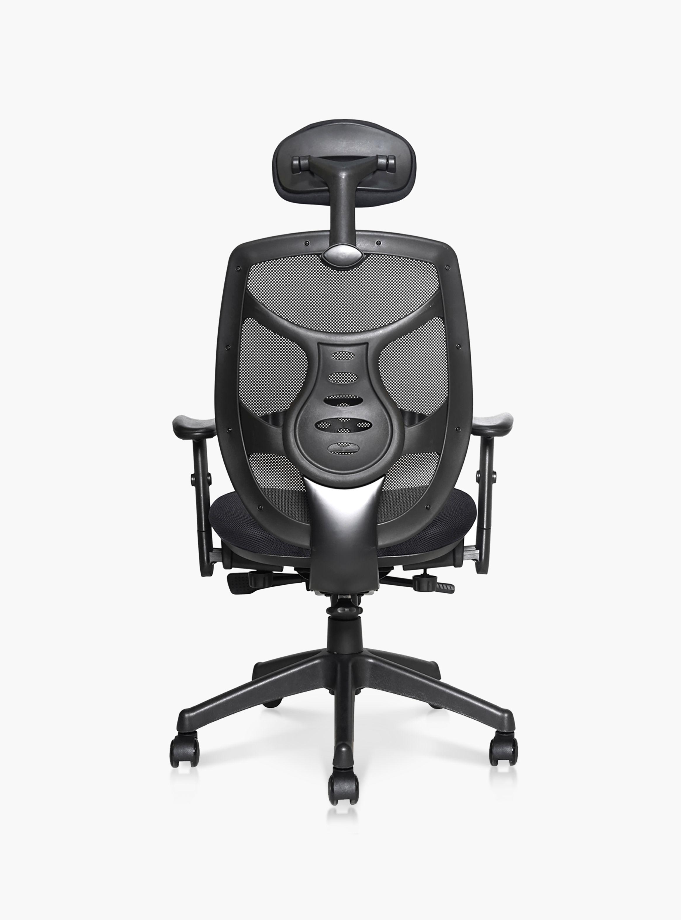 Silla Oficina Identity Base Nylon c/cabecero Negro-4