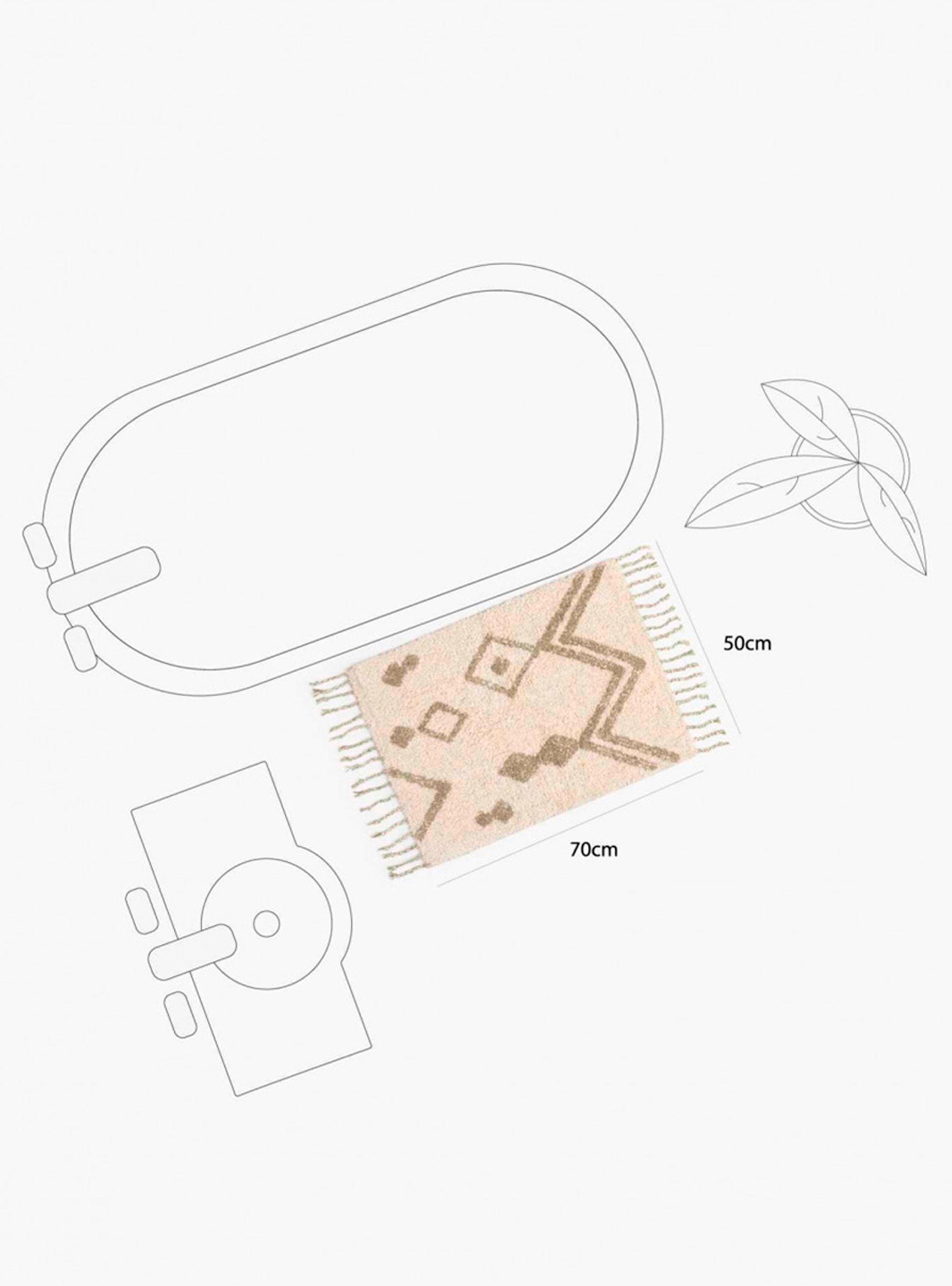 Piso de Baño Fauve 50x70 Crudo-5