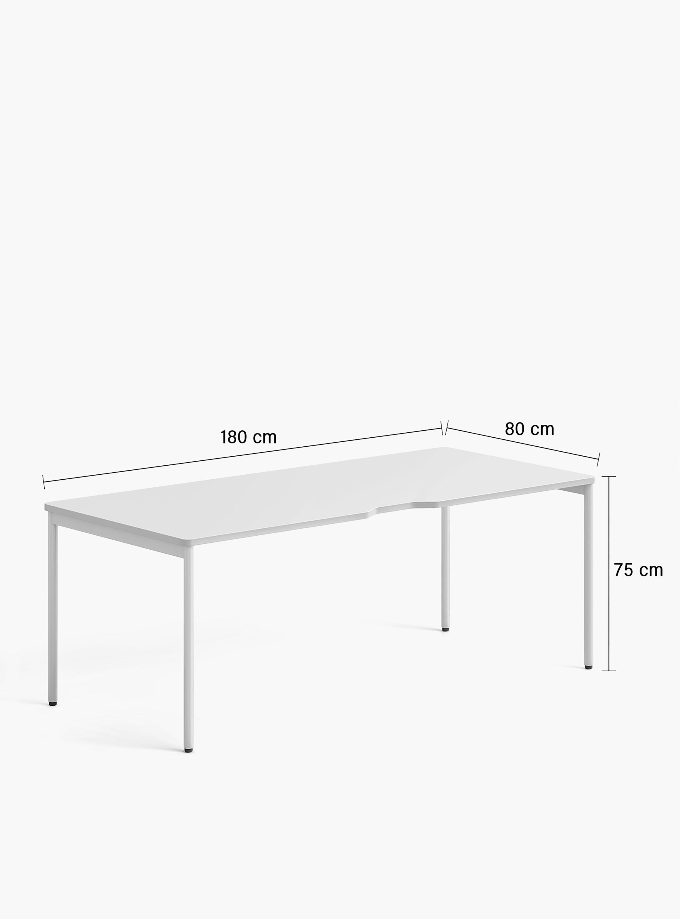 Escritorio Astro 180x80 Blanco/Blanco-3