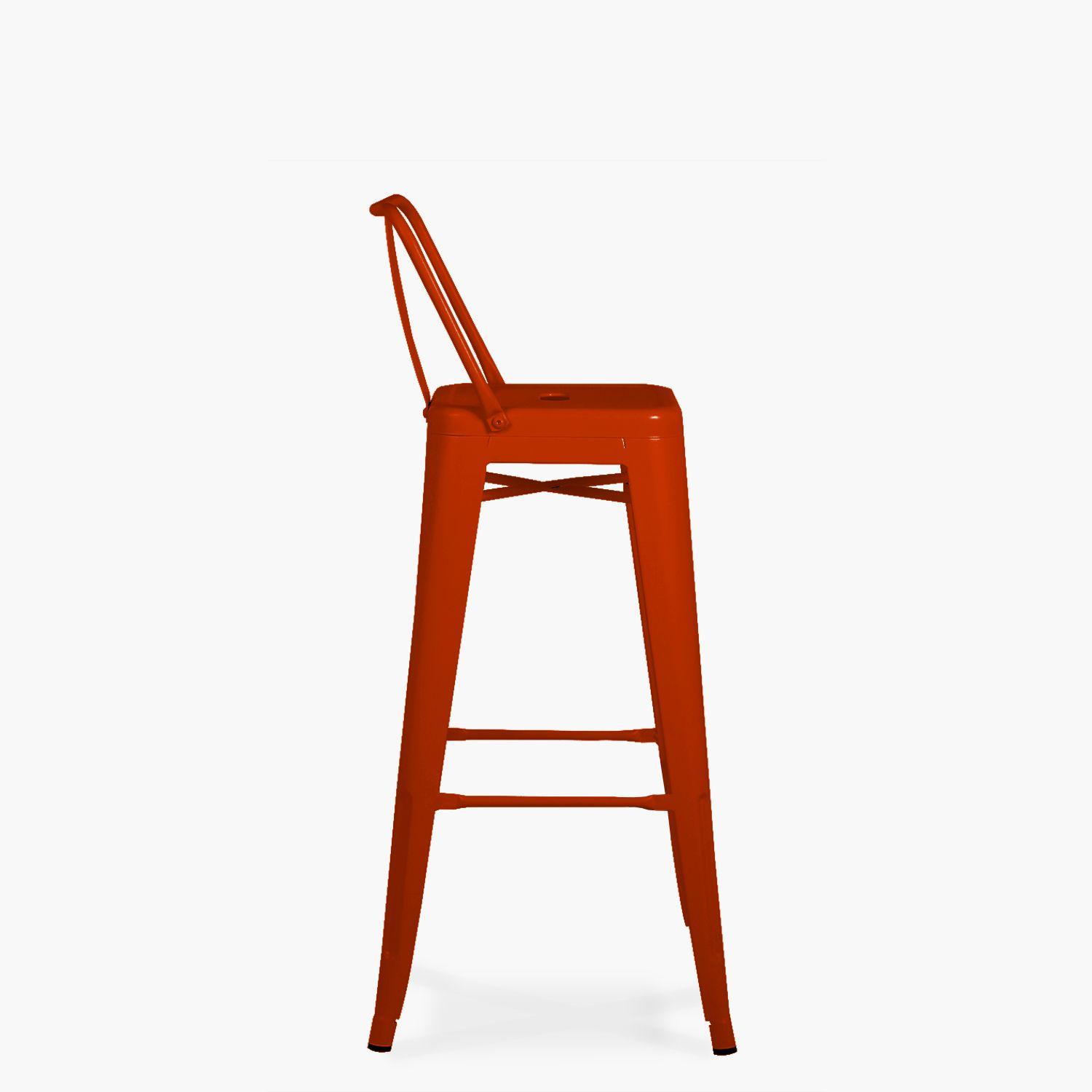 Taburete Alto 77 Tolix c/resp Rojo-2