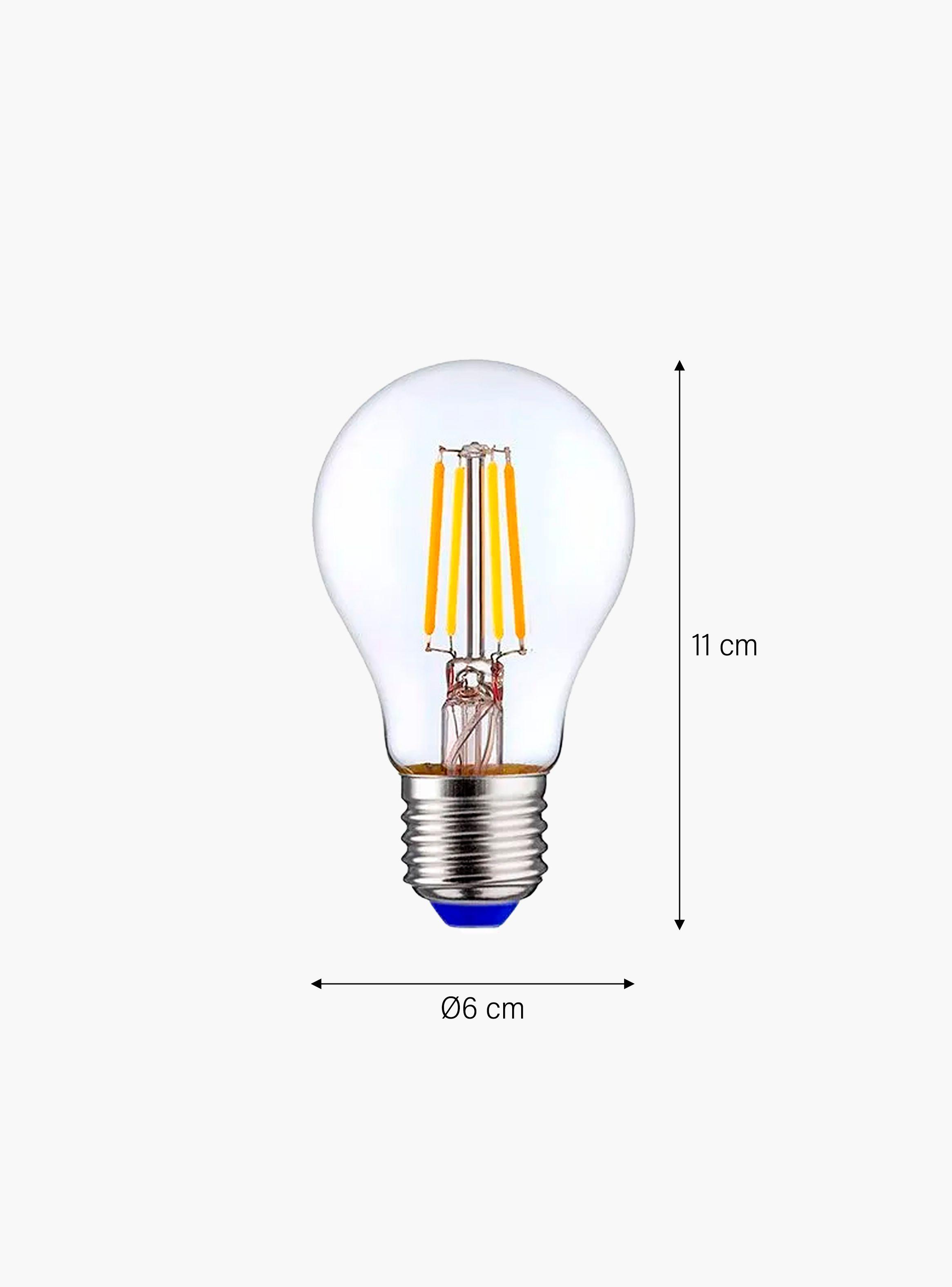 Ampolleta Led Filamento A60 Luz Blanca (E27 6W)-1
