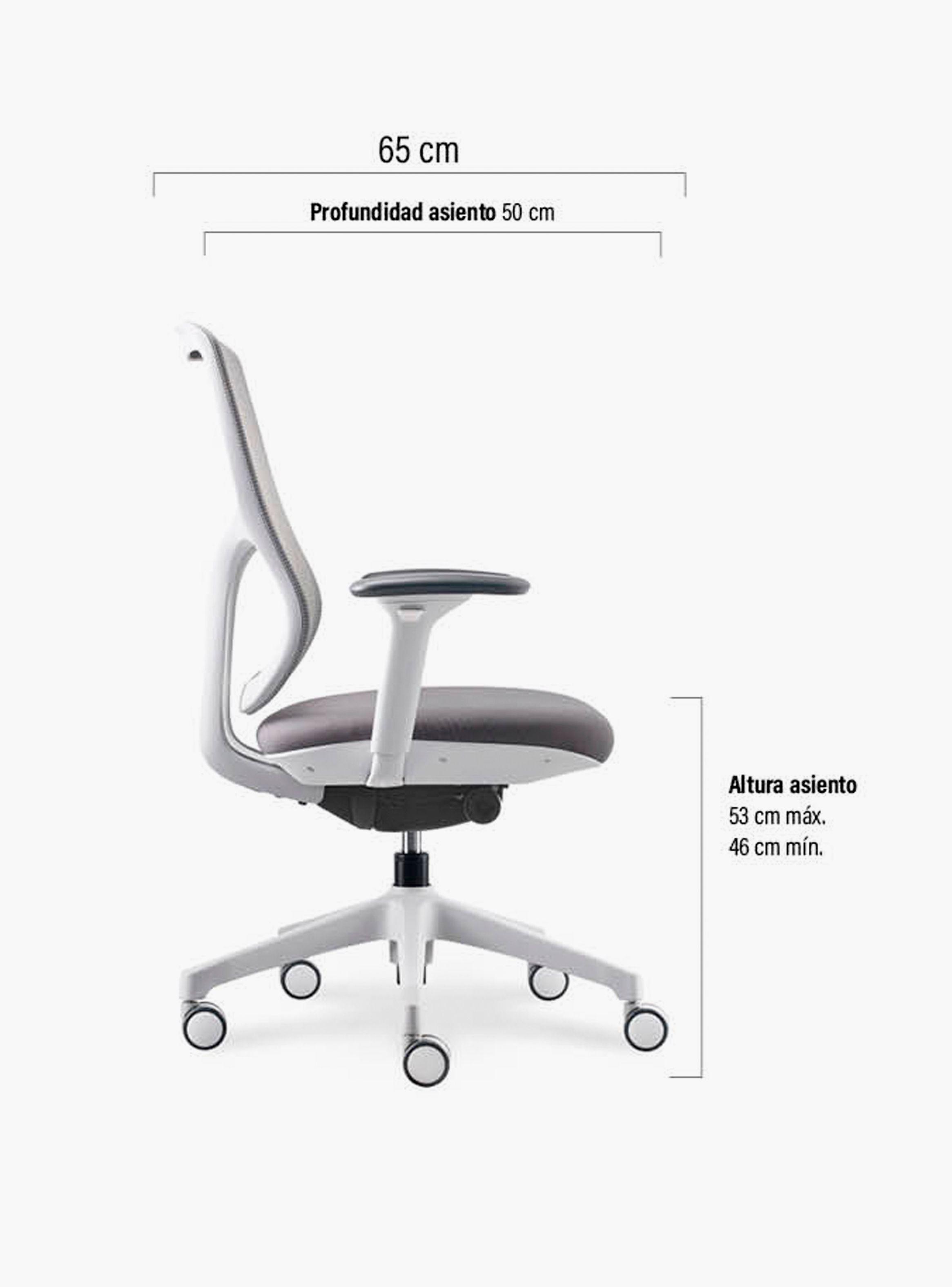 Silla oficina Chic Gris Claro-4