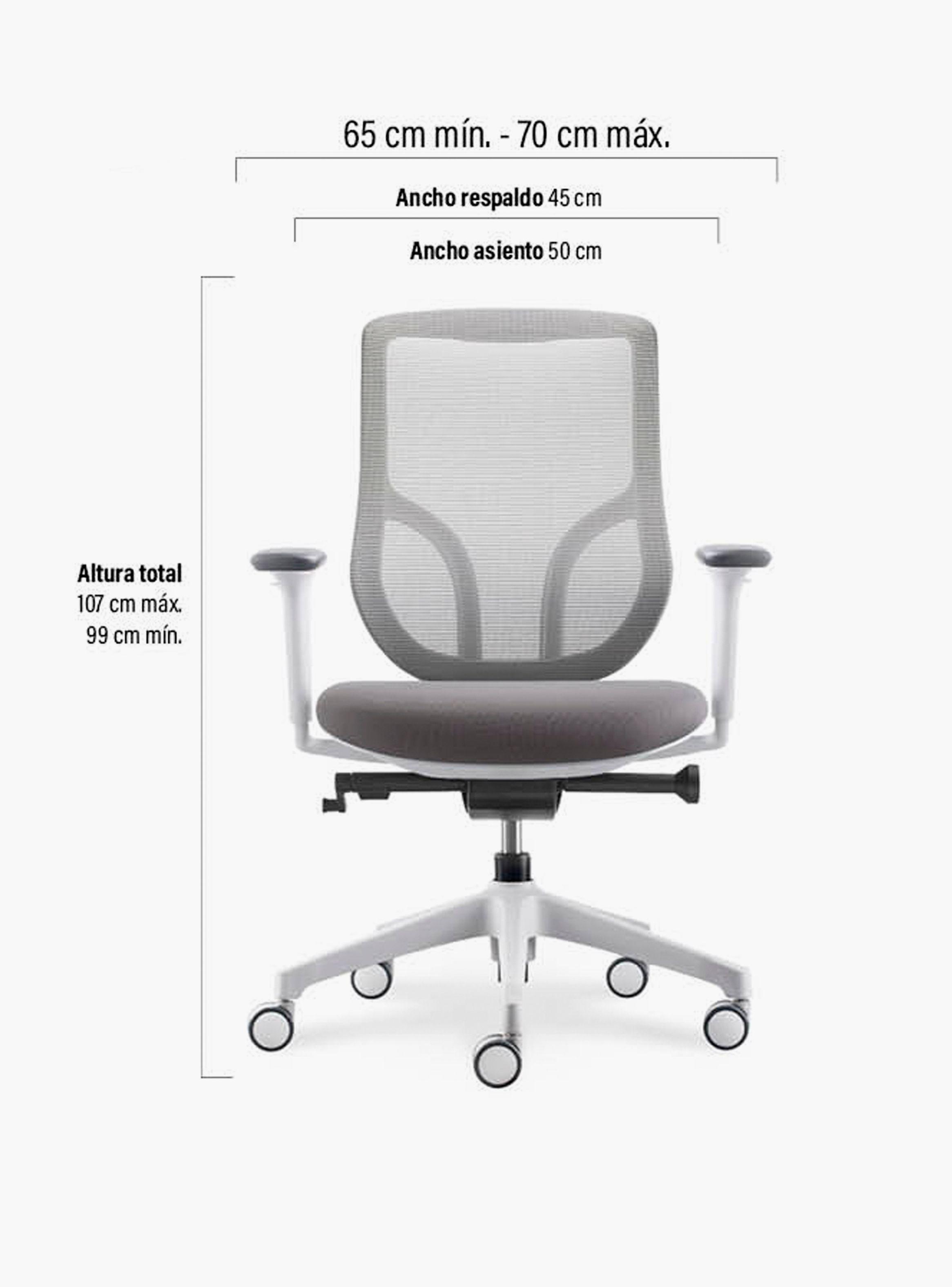 Silla oficina Chic Gris Claro-5