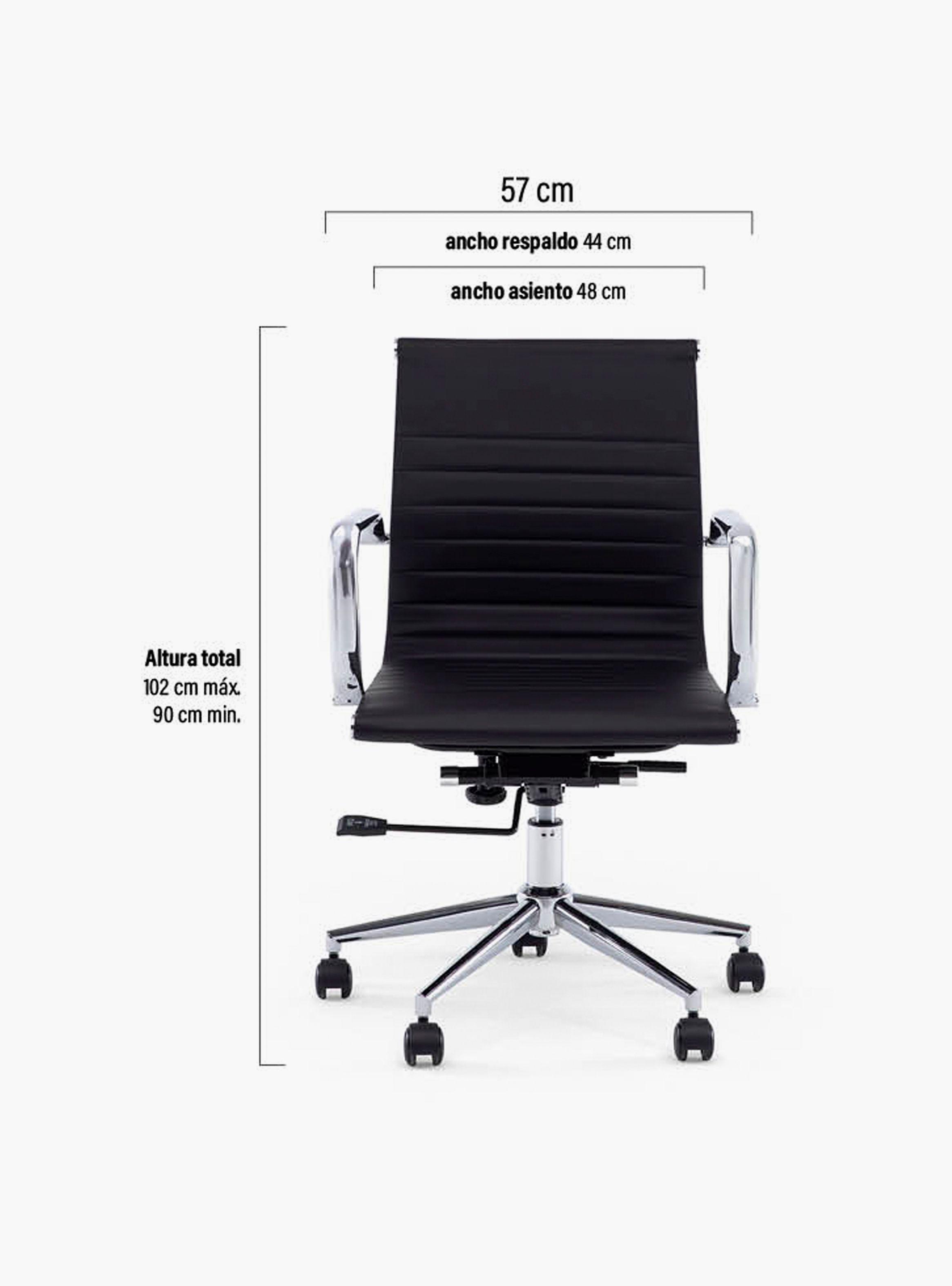 Silla oficina Bishop Media Negro-9