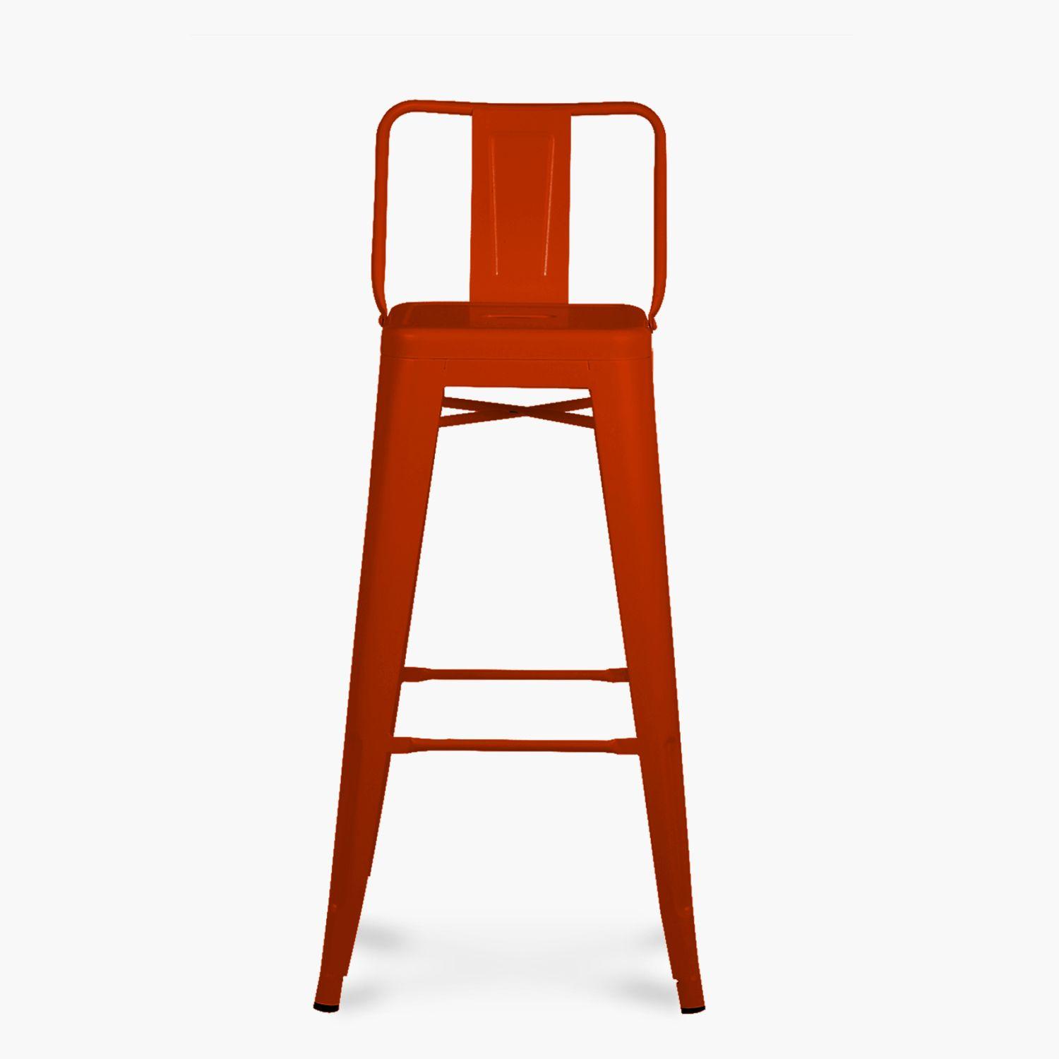 Pack 4 Tolix Taburetes c/resp 77 Metal Rojo-1