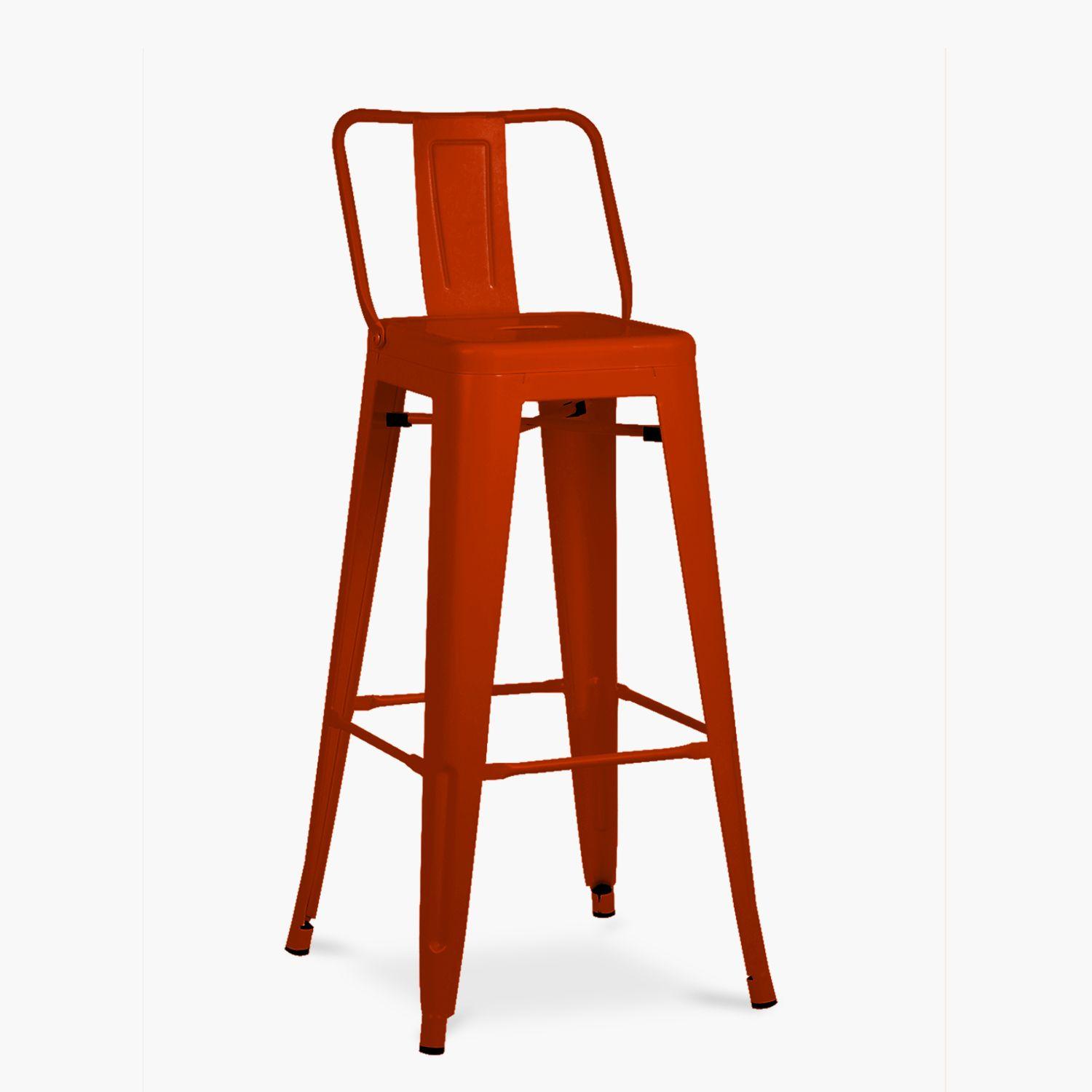 Pack 4 Tolix Taburetes c/resp 77 Metal Rojo-2