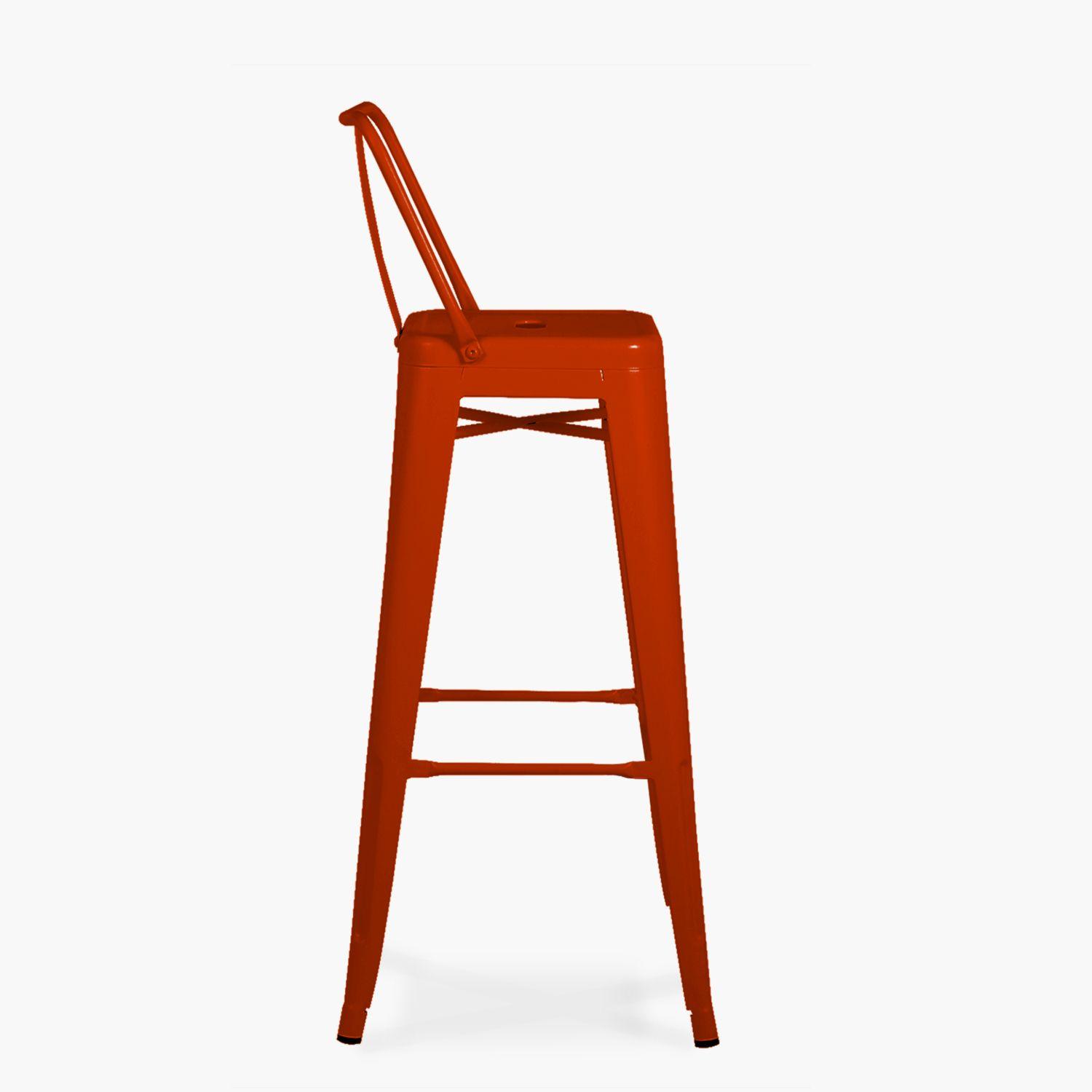 Pack 4 Tolix Taburetes c/resp 77 Metal Rojo-3