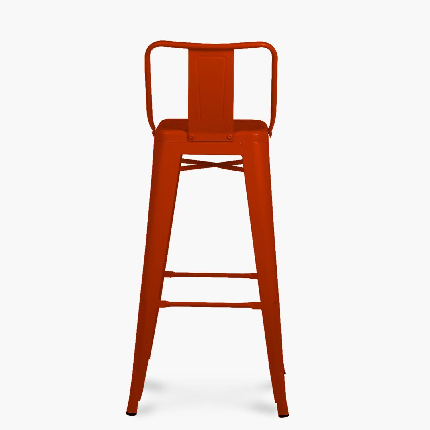 Pack 4 Tolix Taburetes c/resp 77 Metal Rojo-4