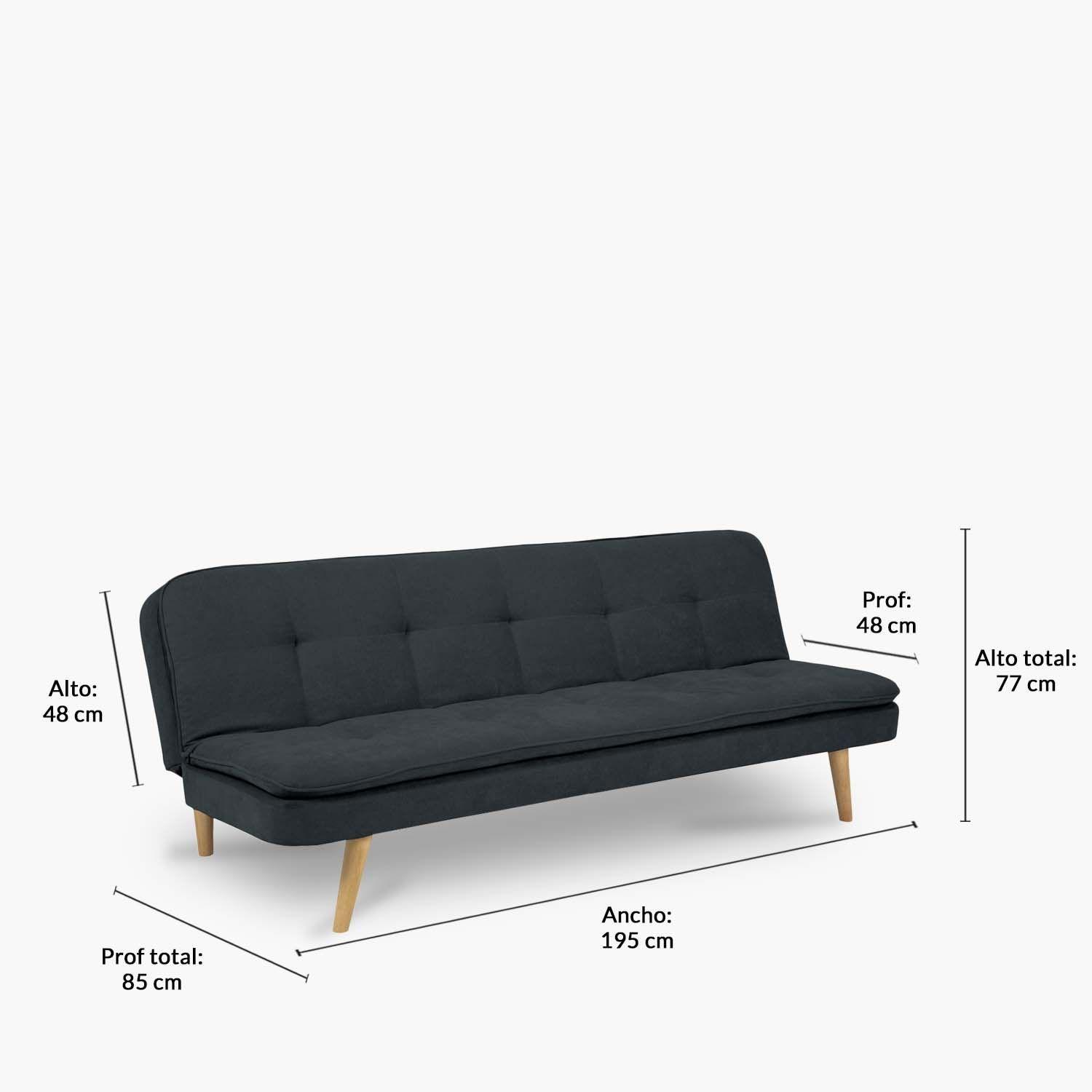 Sofa cama Orvieto Gris Oscuro-11