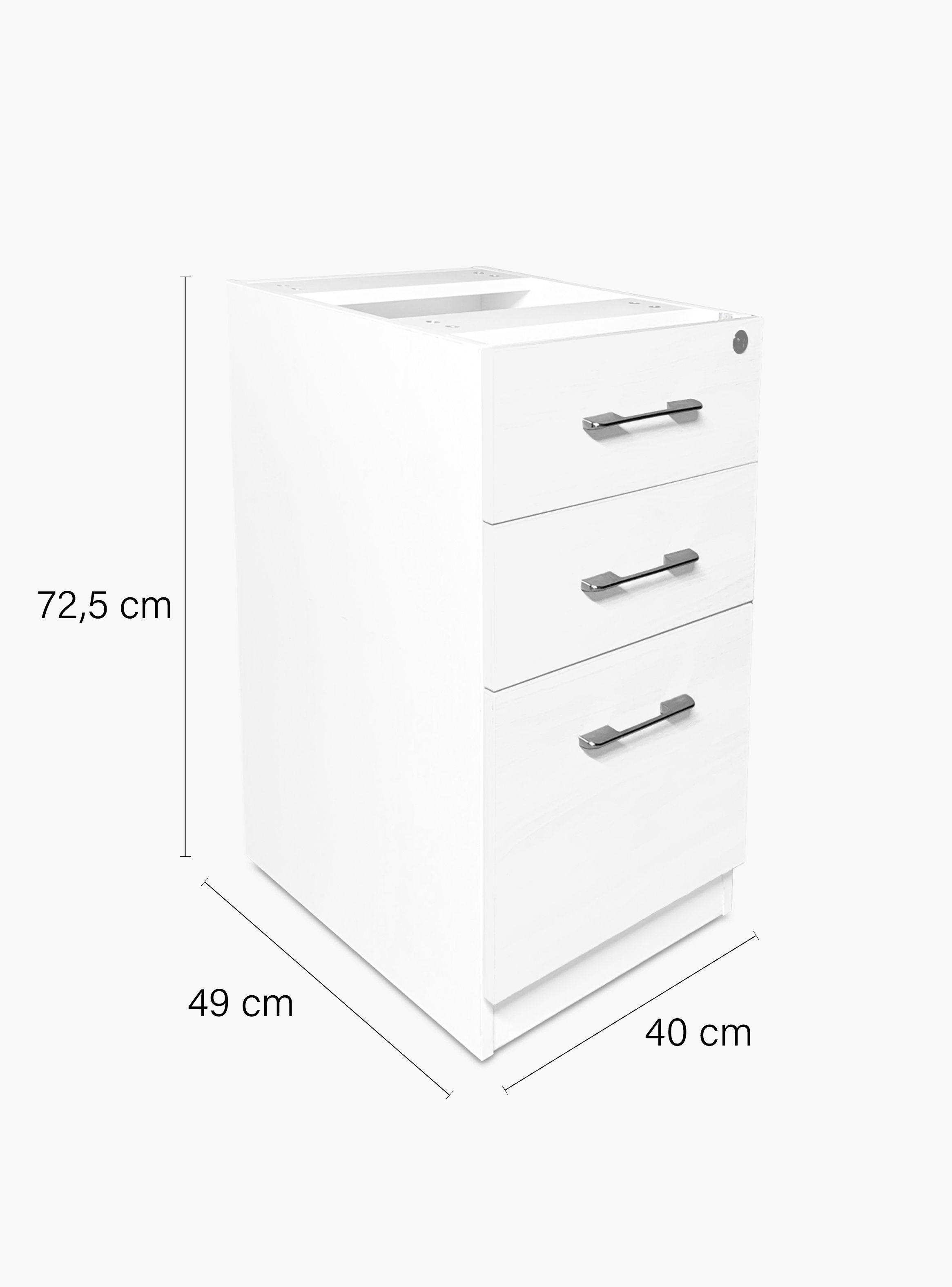 Cajonera Melamina Pedestal Blanco-5