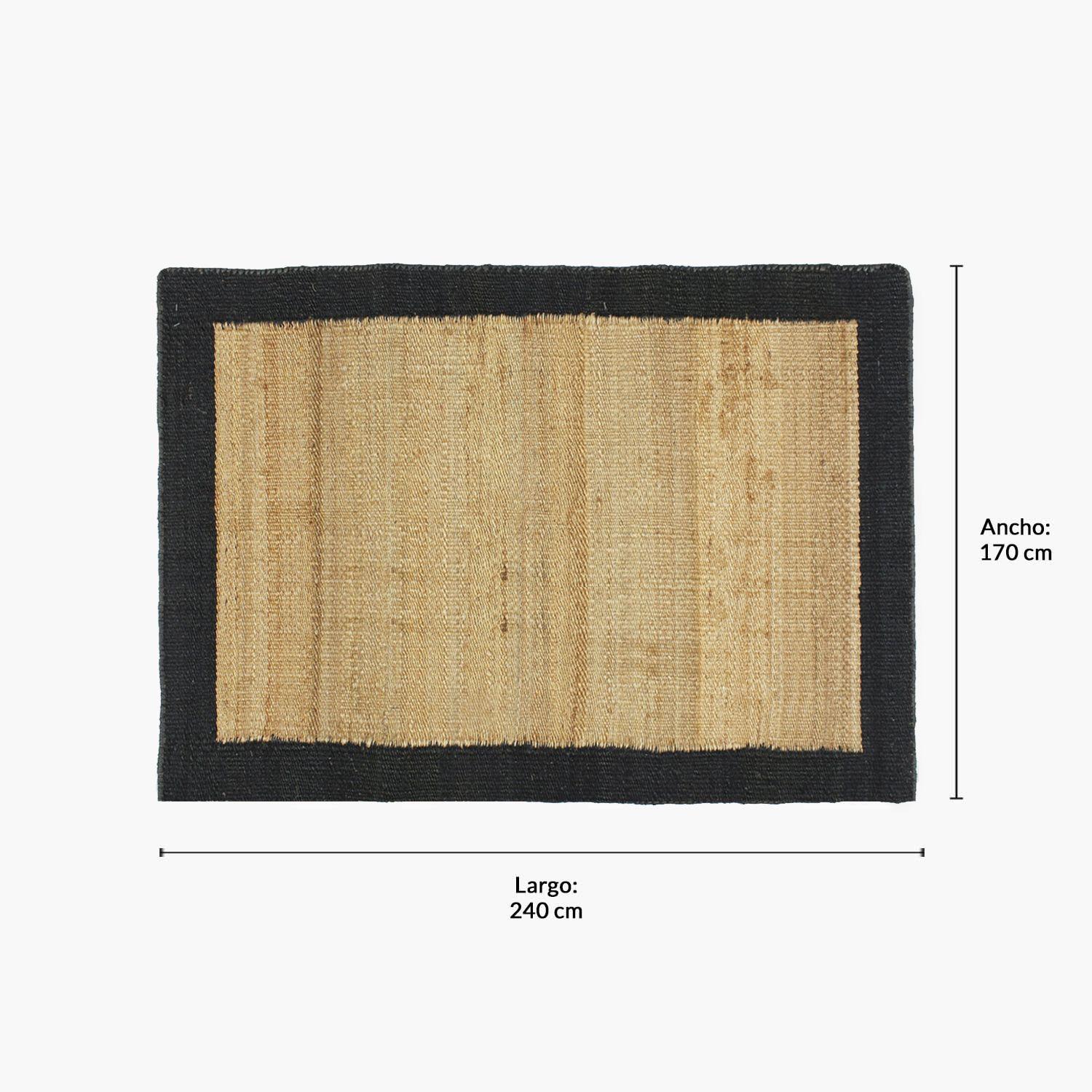 Alfombra Yute Nubia 170x240 Negro-6