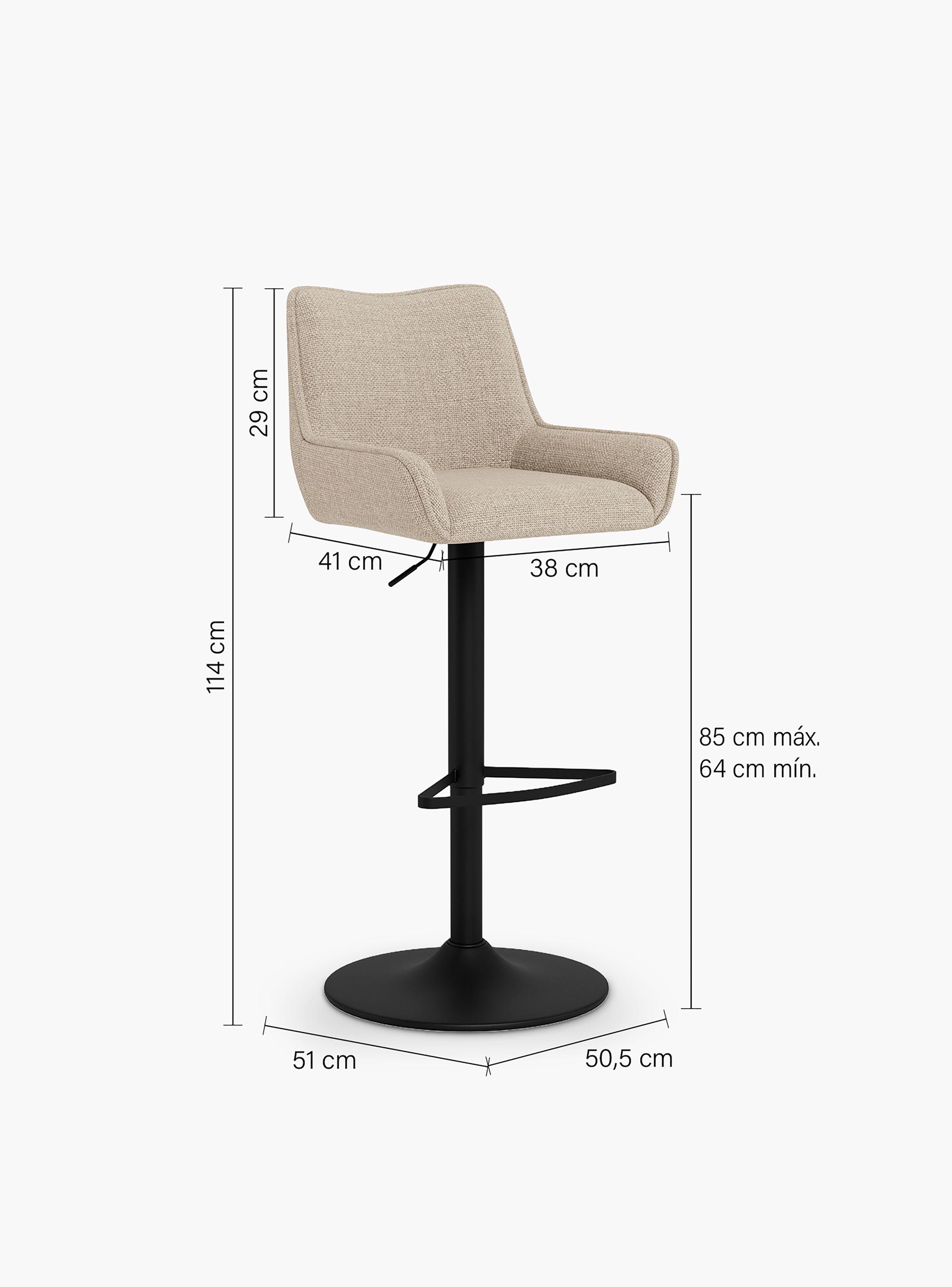 Pack 2 Taburete Tapiz Eddie Beige-9