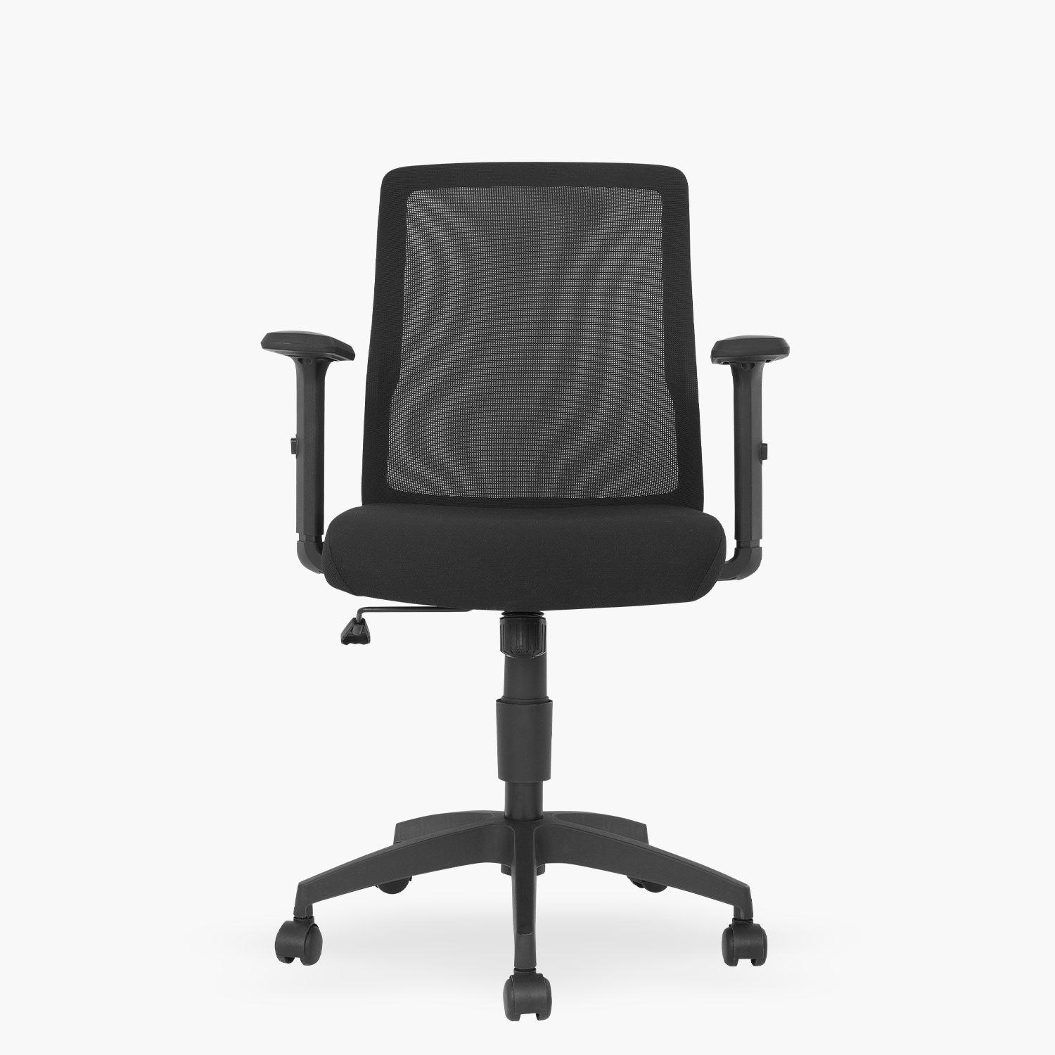 Silla de escritorio Cuba Media Br. Reg Negro-0